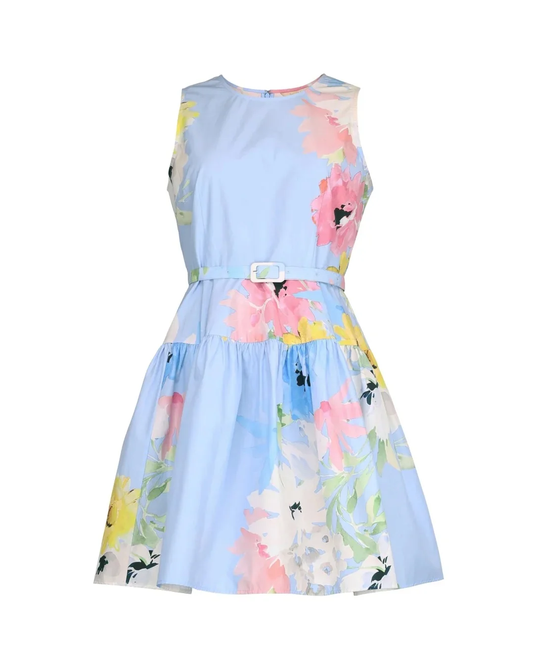 Cotton taffeta mini dress Sky Breeze - Image 3