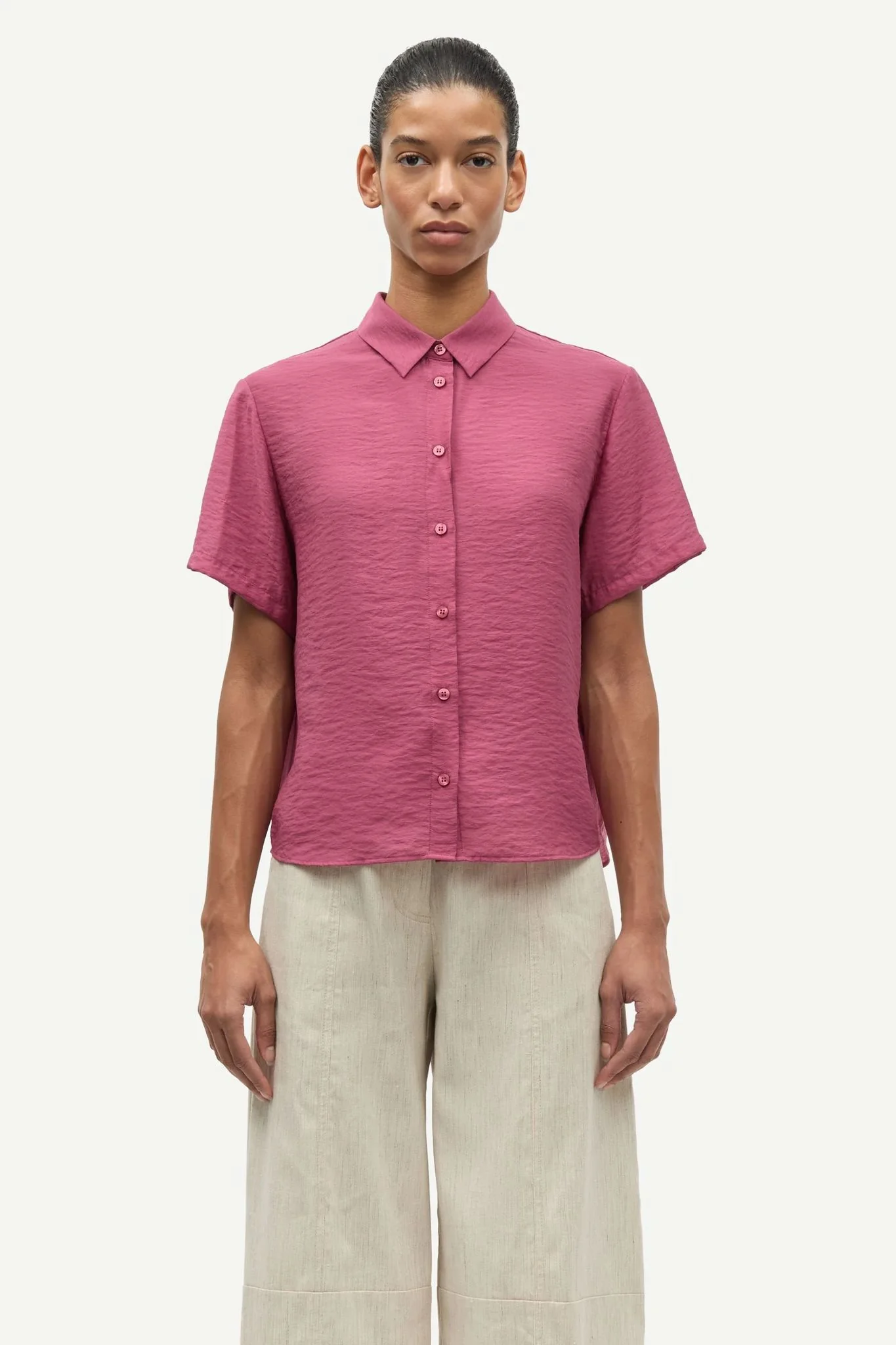 Saminna Ss Shirt 15754 Dry Rose - Image 5