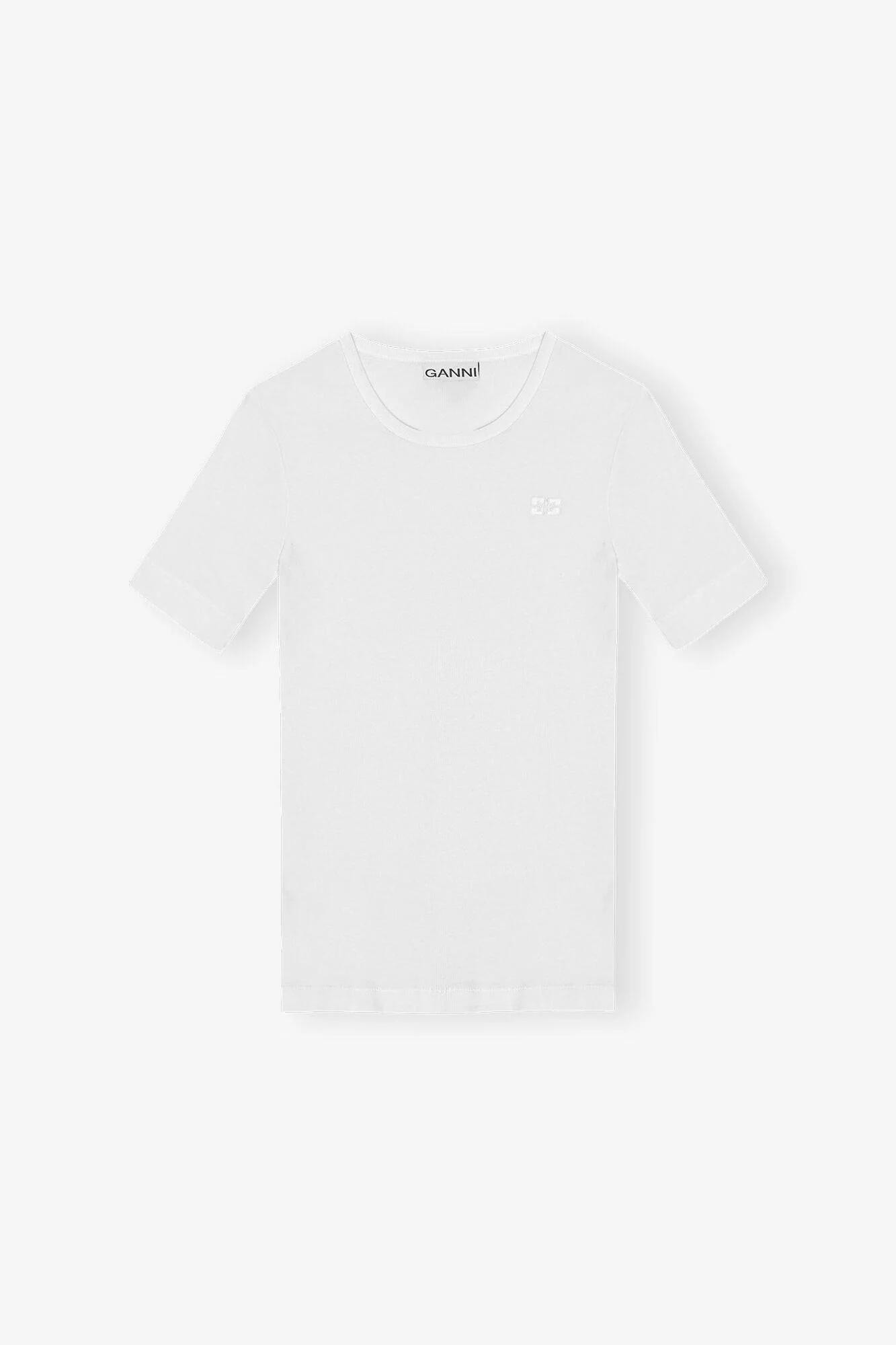 Soft Cotton Rib Short Sleeve Bright White