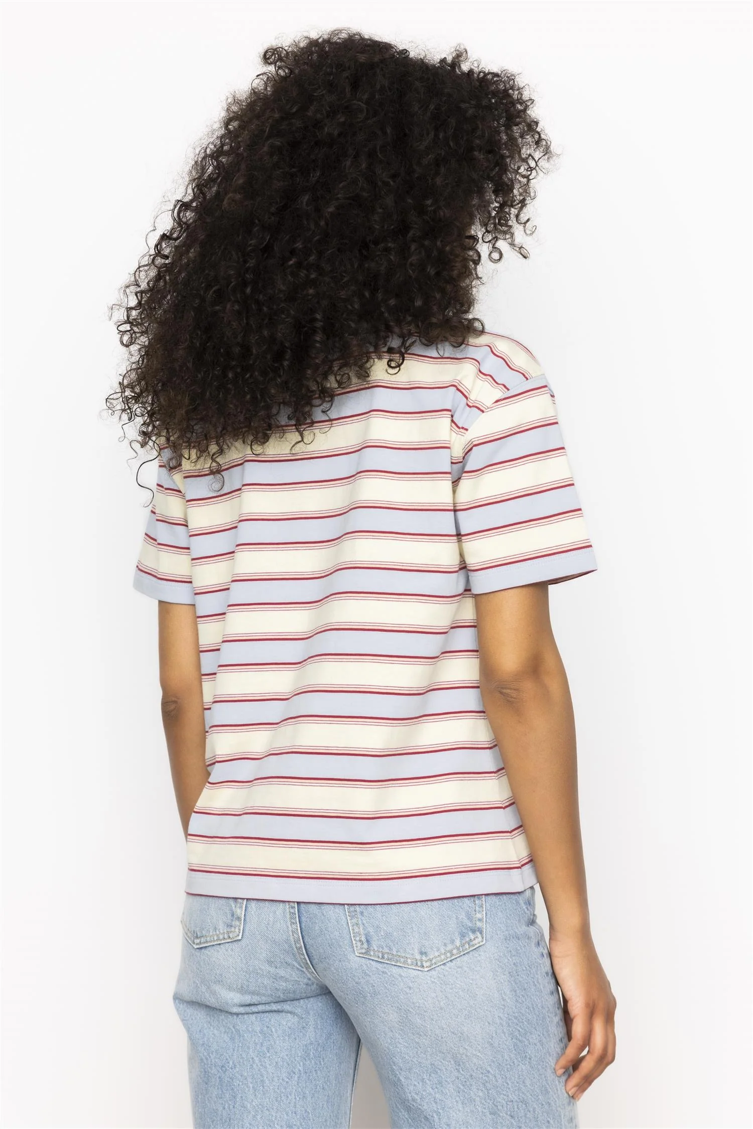 Evelyn polo tee  Ocean Stripe - Image 4