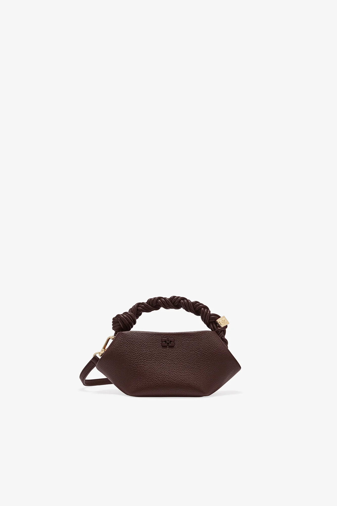 Ganni Bou Bag Mini Grained  Chicory Coffee
