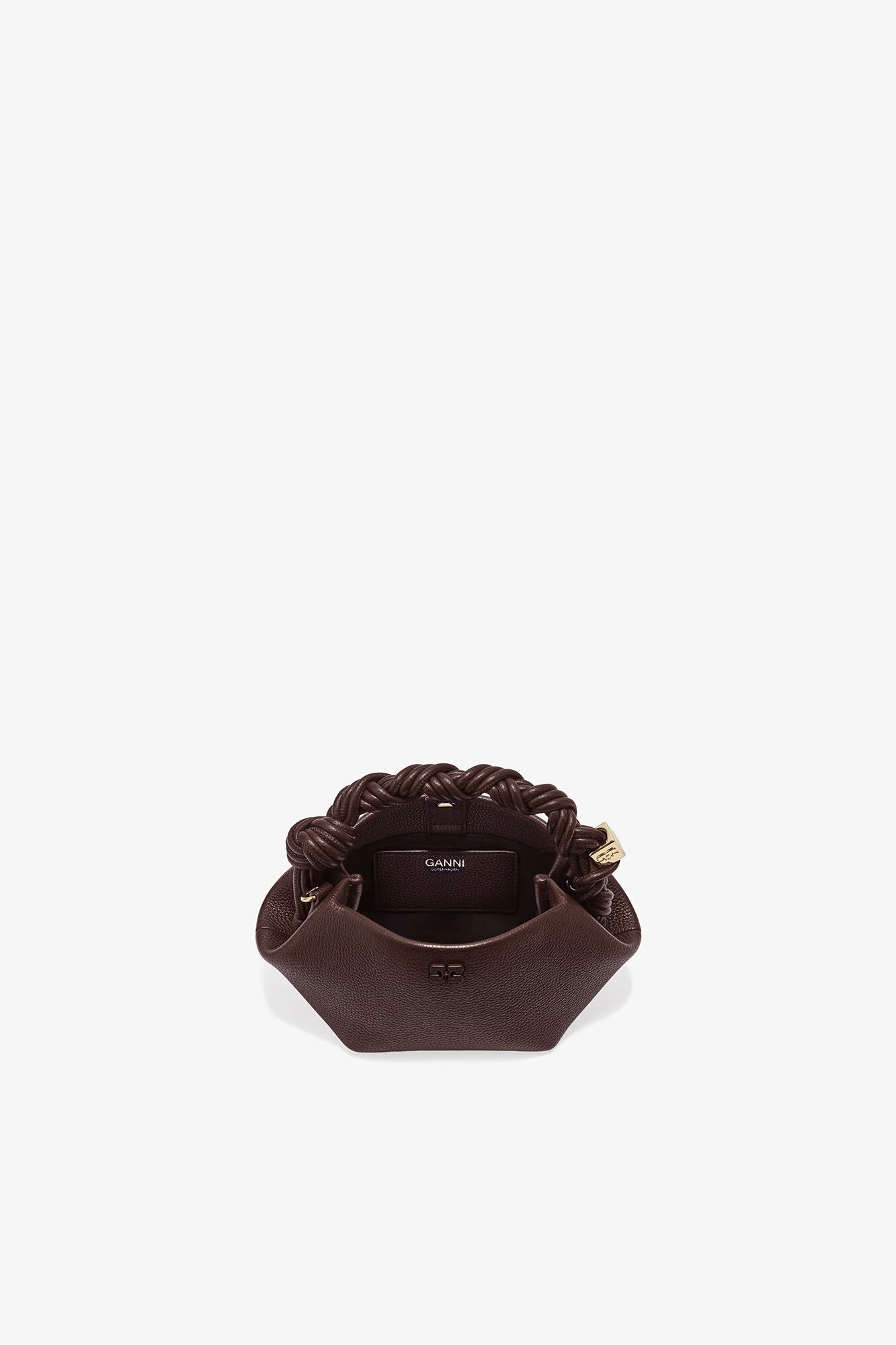 Ganni Bou Bag Mini Grained  Chicory Coffee - Image 3