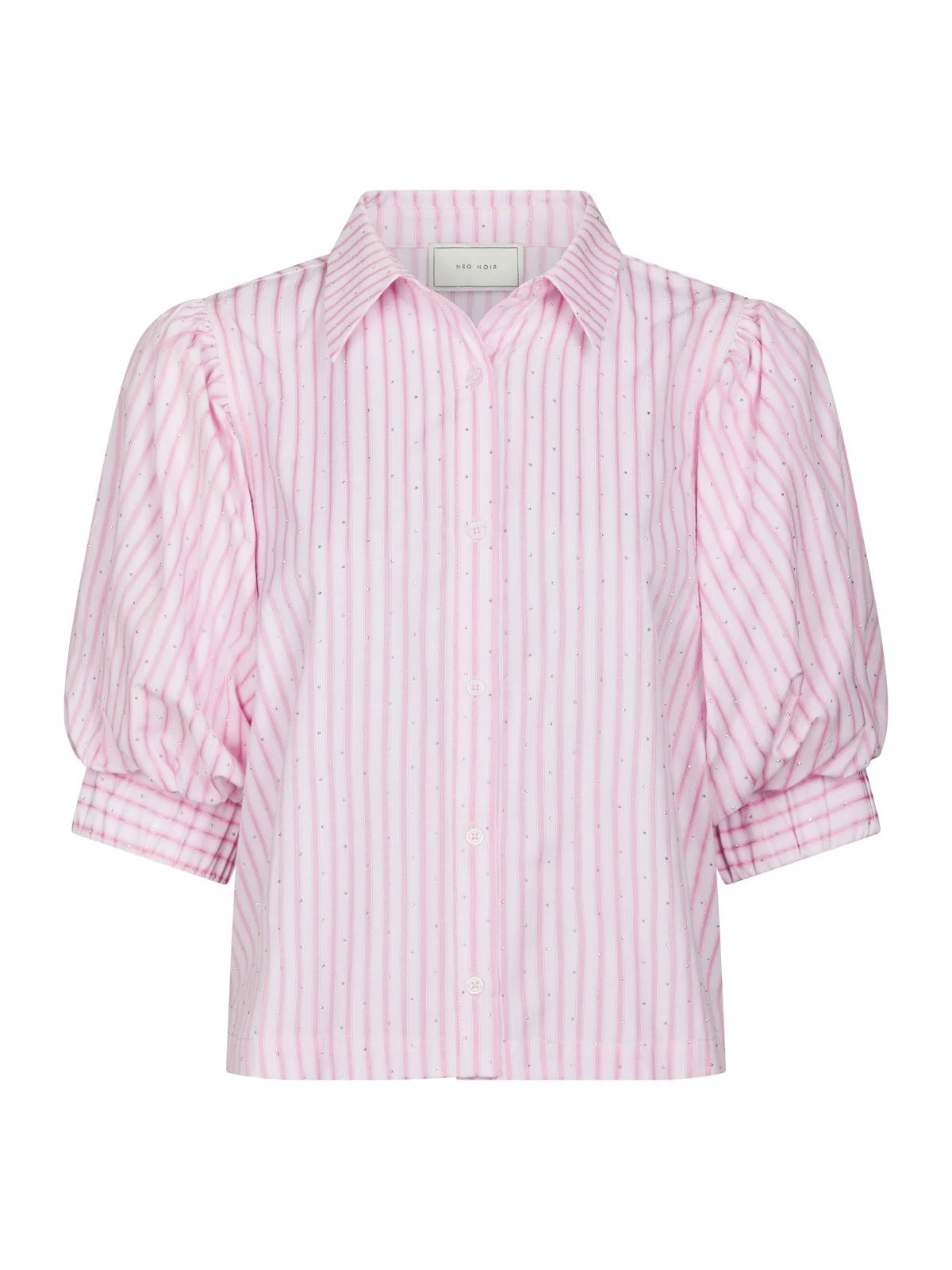 Etta Soft Stripe Stone Shirt  Light Pink