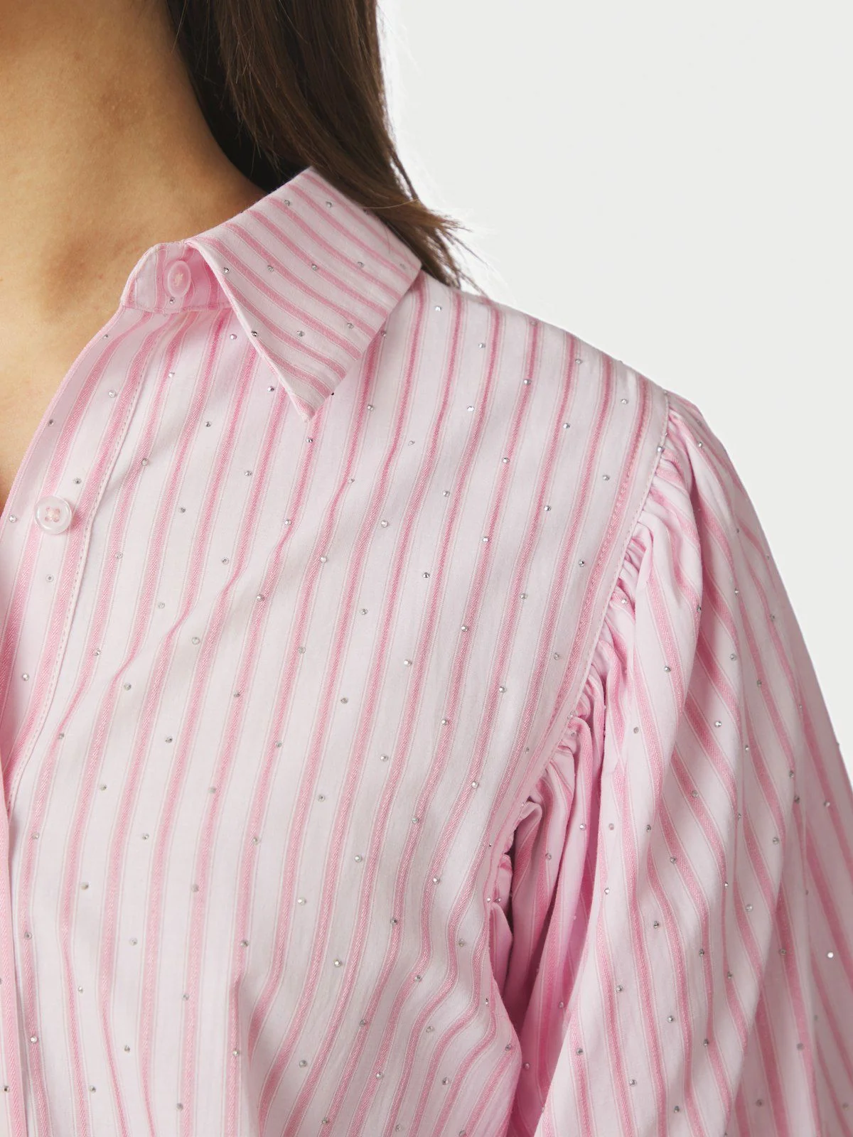 Etta Soft Stripe Stone Shirt  Light Pink - Image 2