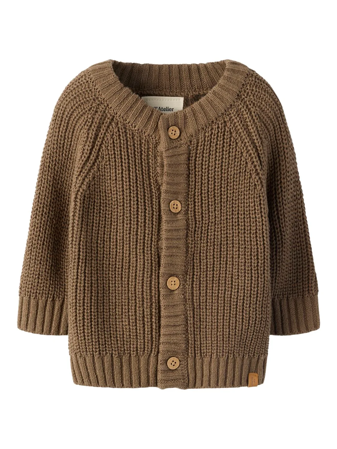 Emlen Ls Knit Card Mørkebrun
