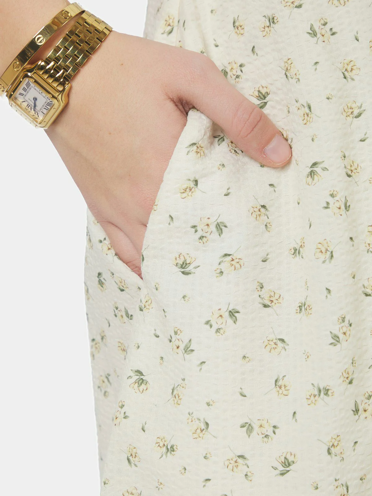 Illana Small Rose Flower Dress Light Yellow - Image 2