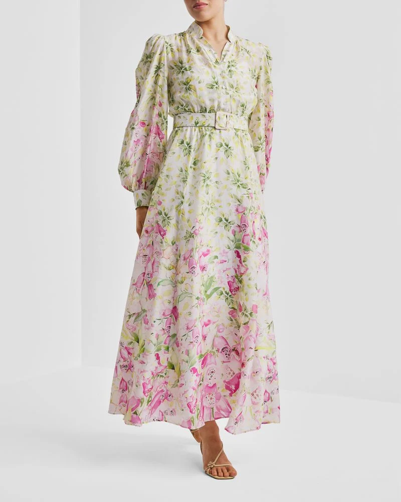 ORGANZA BELT DRESS Flower Oasis - Image 2