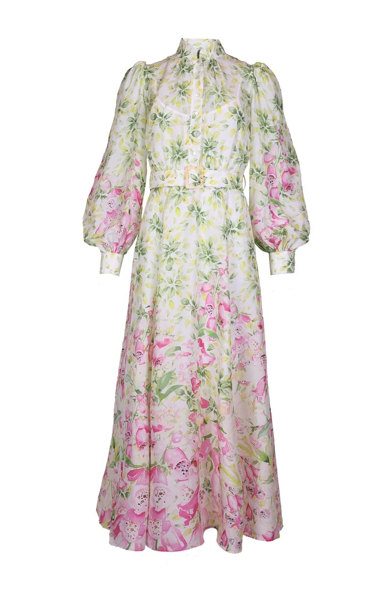 ORGANZA BELT DRESS Flower Oasis - Image 4