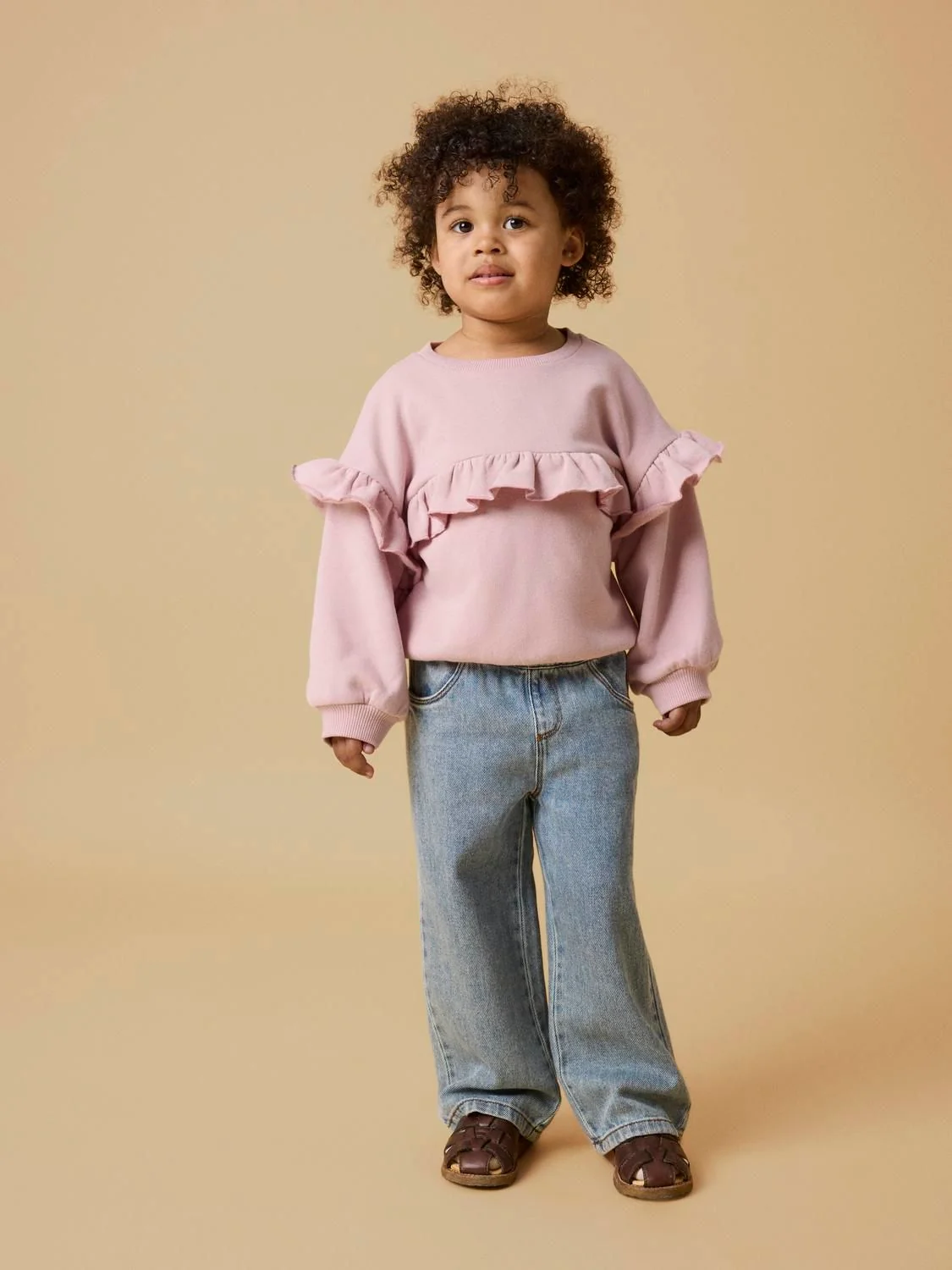 Flondon Rik Ls Loose Sweat Mellomlilla - Image 3