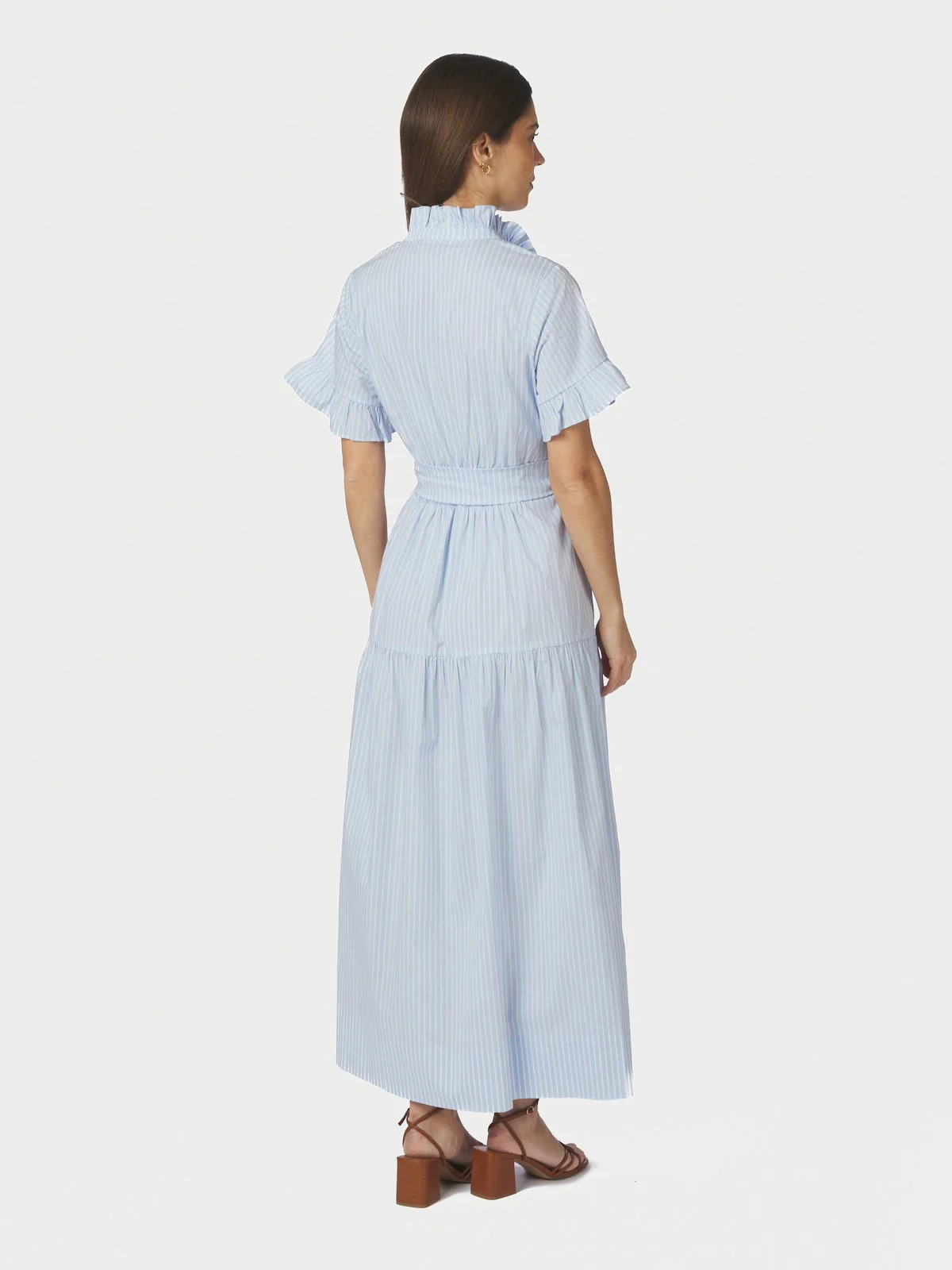 Nellie Soft Stripe Dress Light Blue - Image 7