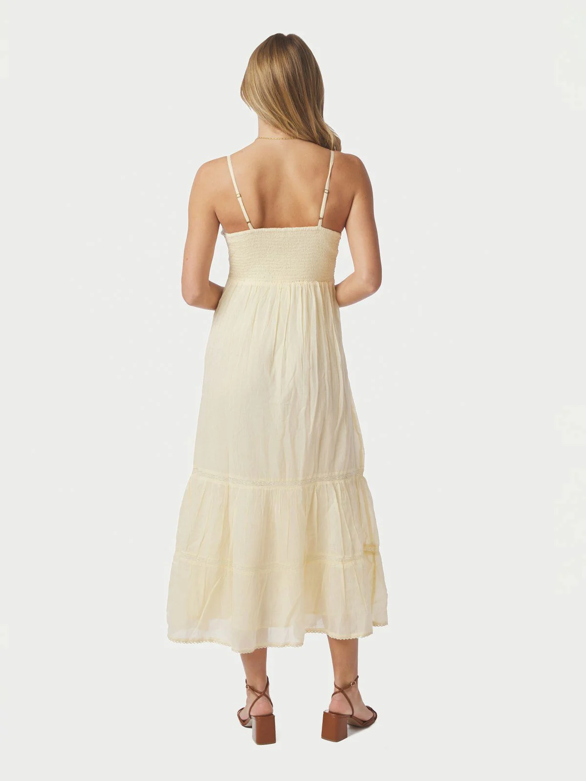 Elorie S Voile Dress Butter Yellow - Image 6