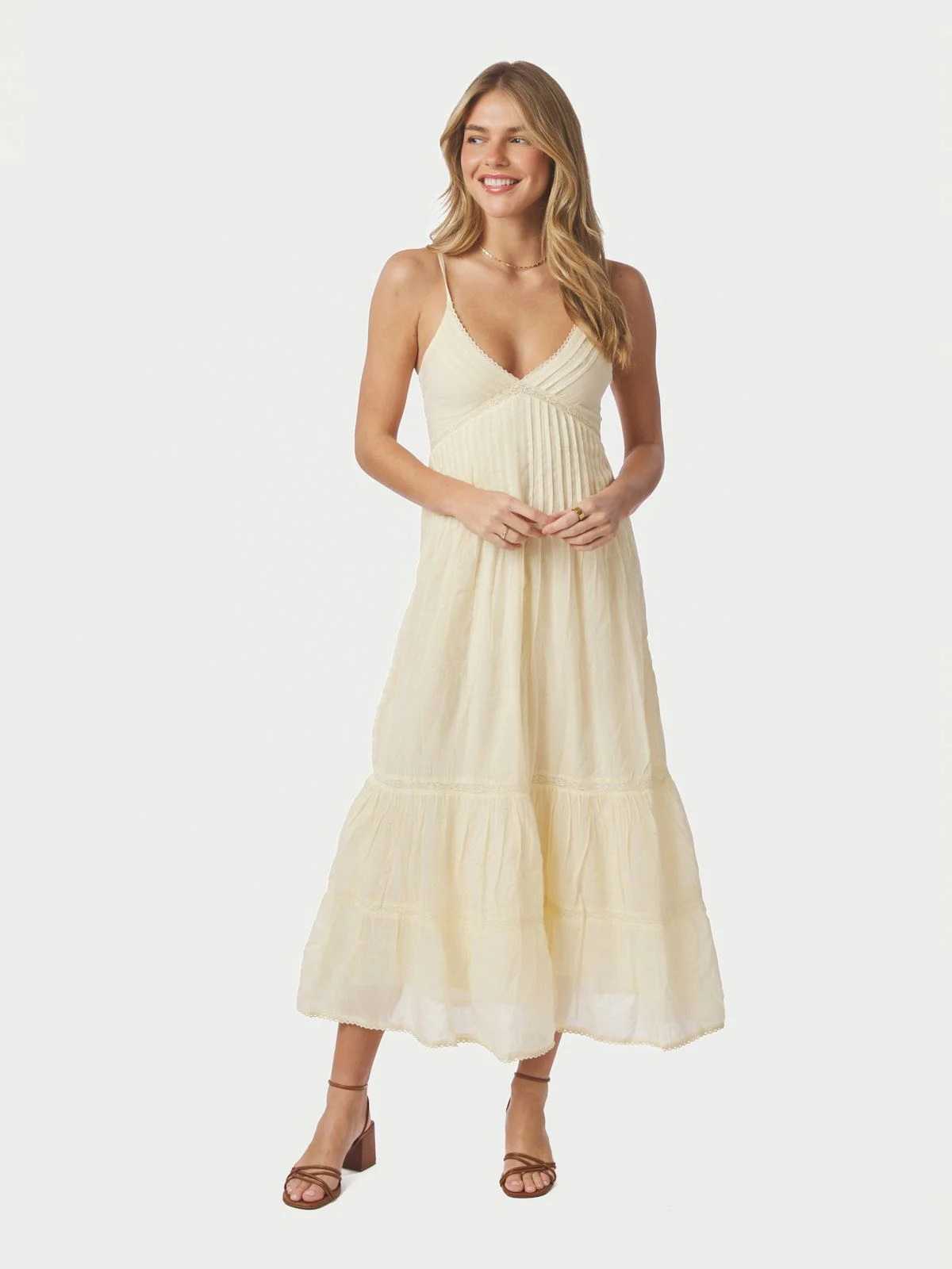 Elorie S Voile Dress Butter Yellow - Image 7