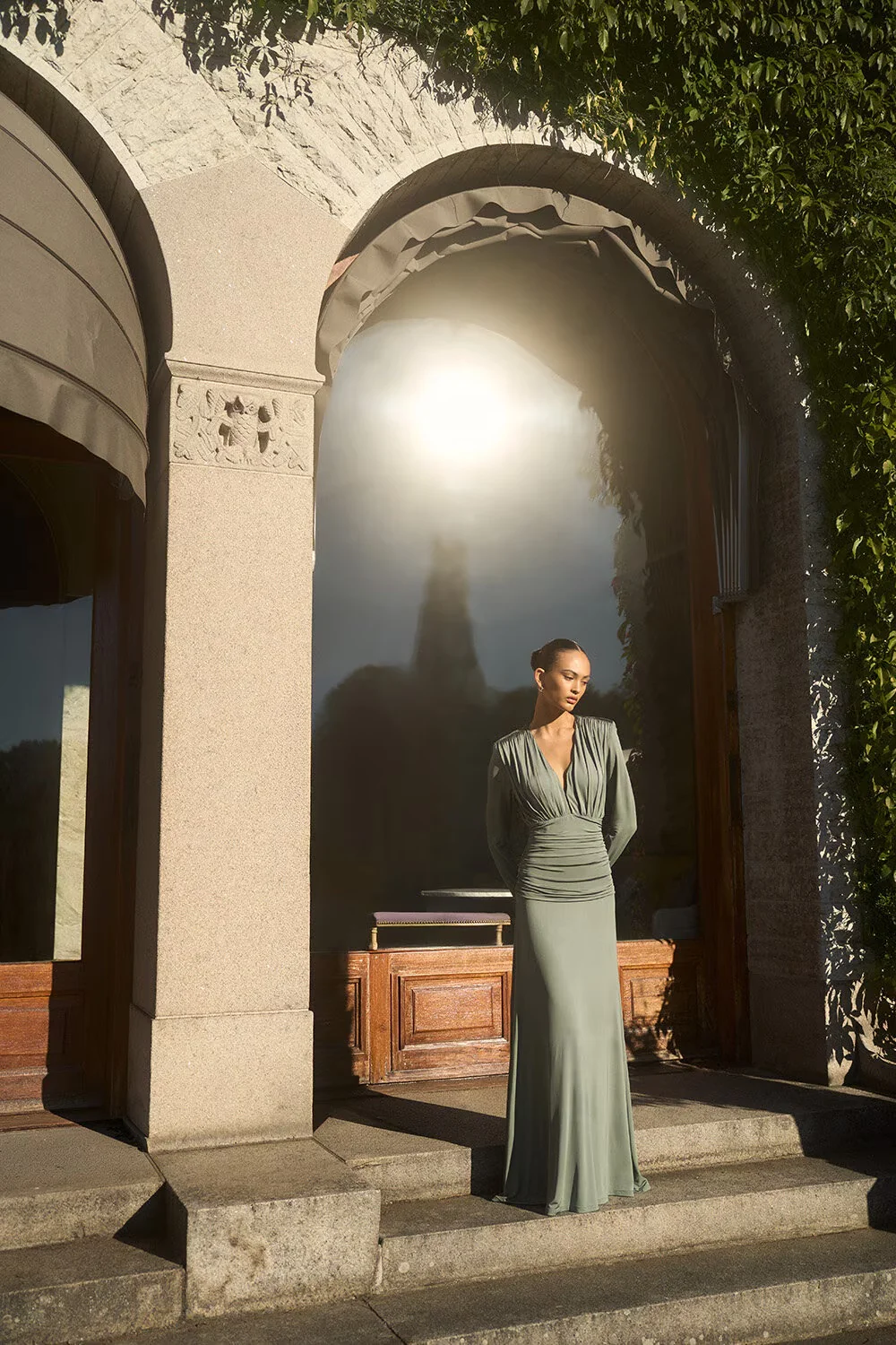 Kamelia Dress  Agave Green - Image 3