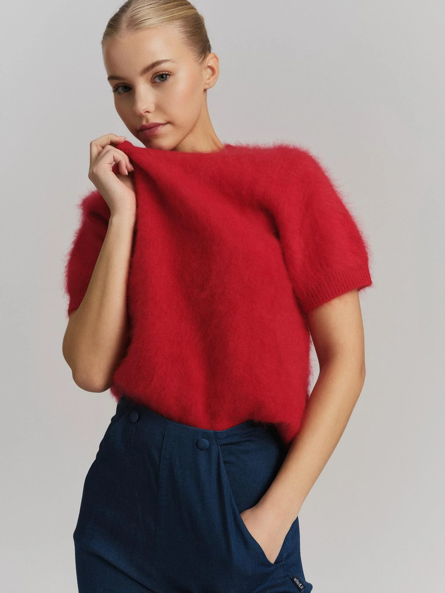Emmy Brushed Tee Red - Image 2