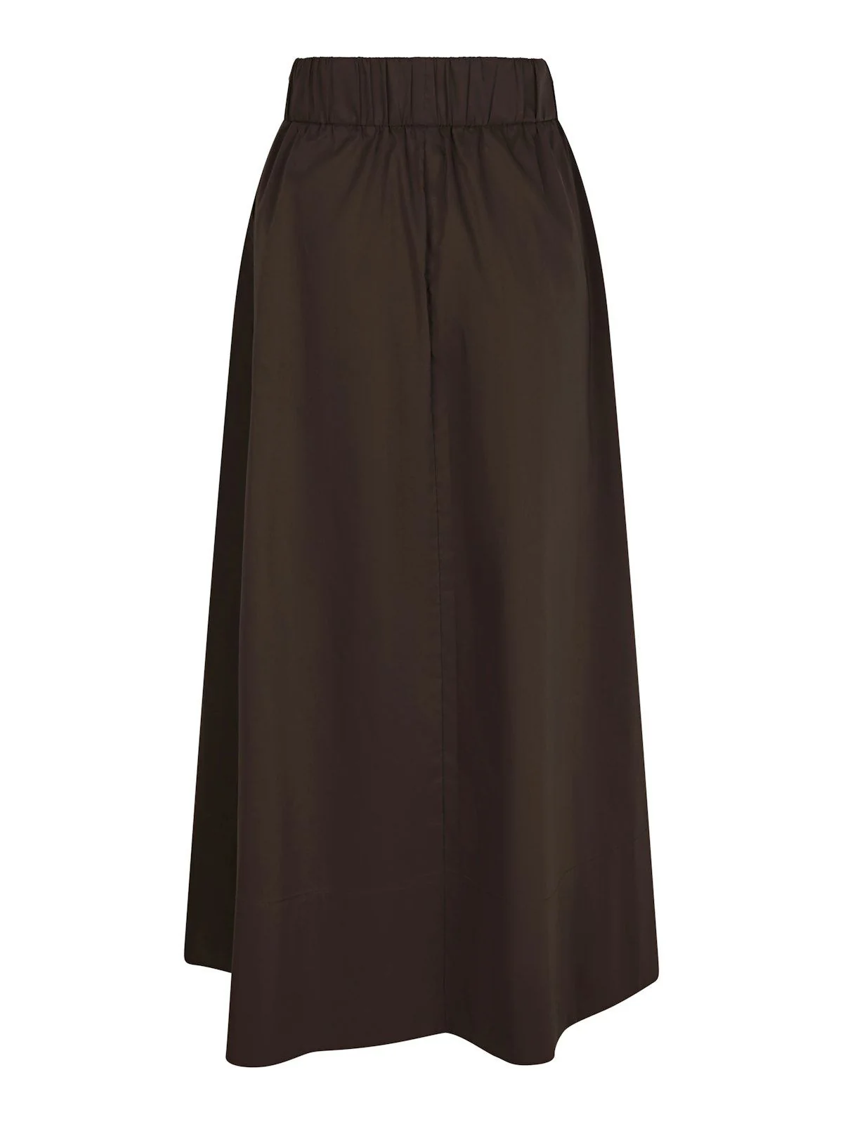 Yara Long Poplin Skirt Chocolate Brown - Image 6