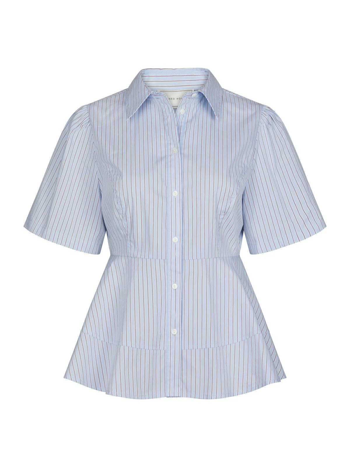 Janelle Stripe Shirt Blue/Brown Stripe