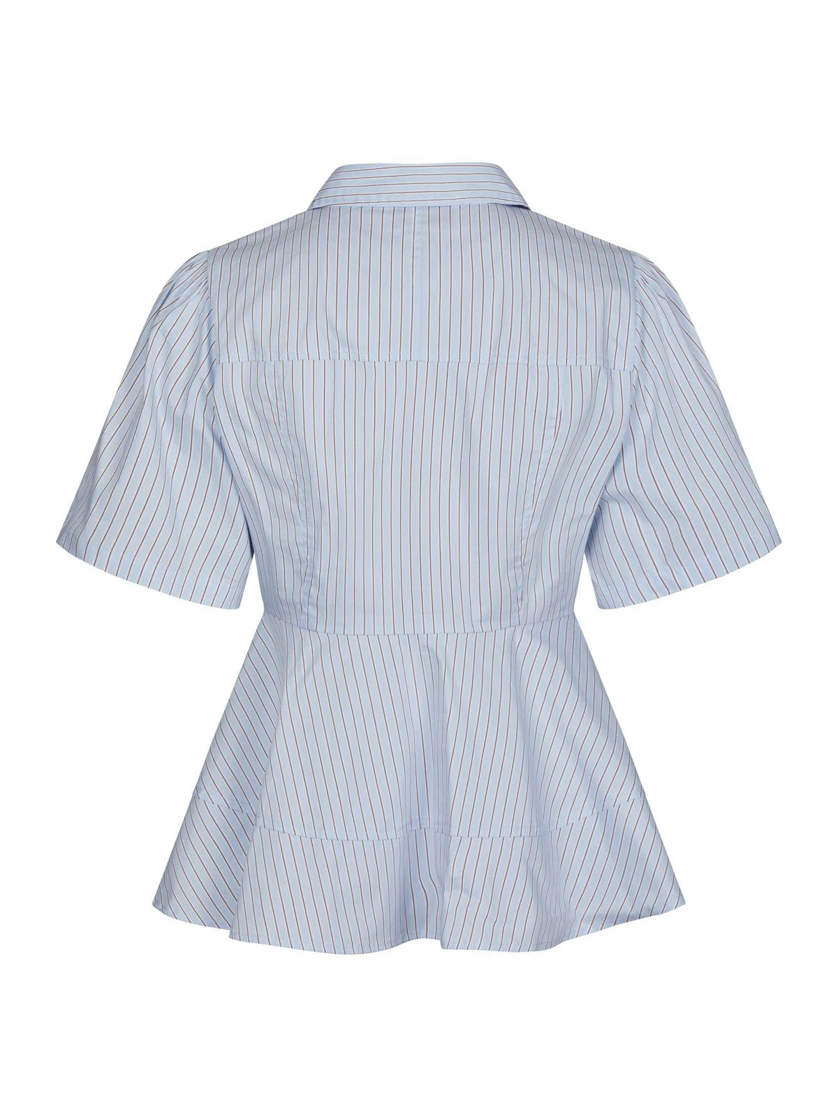 Janelle Stripe Shirt Blue/Brown Stripe - Image 9