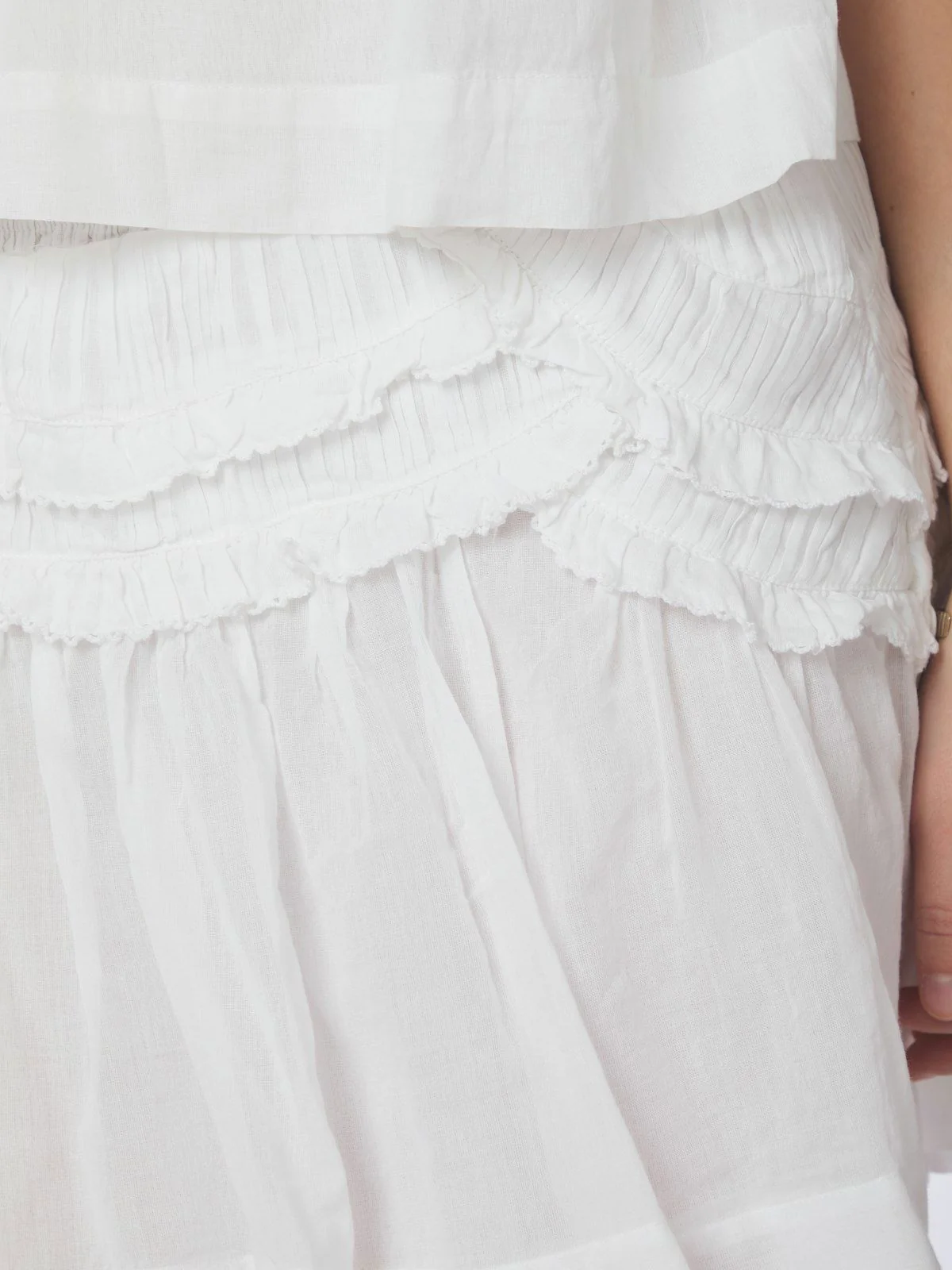 Maliah S Voile Skirt  White - Image 2