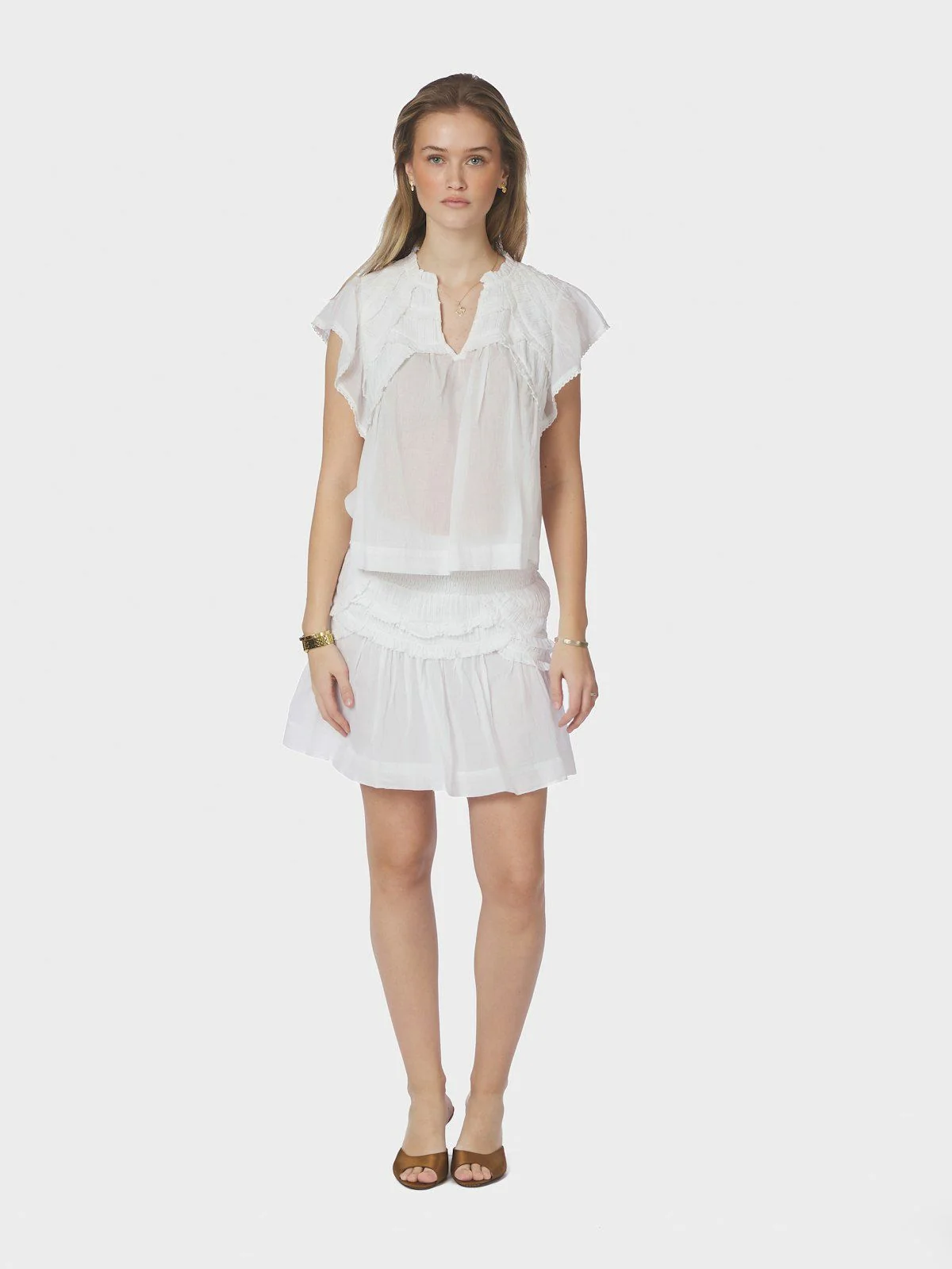Maliah S Voile Skirt  White - Image 3