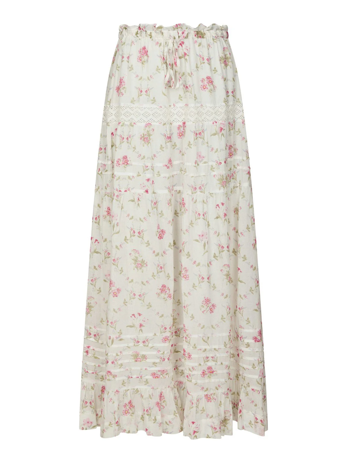 Fippo Spring Flower Skirt Off White