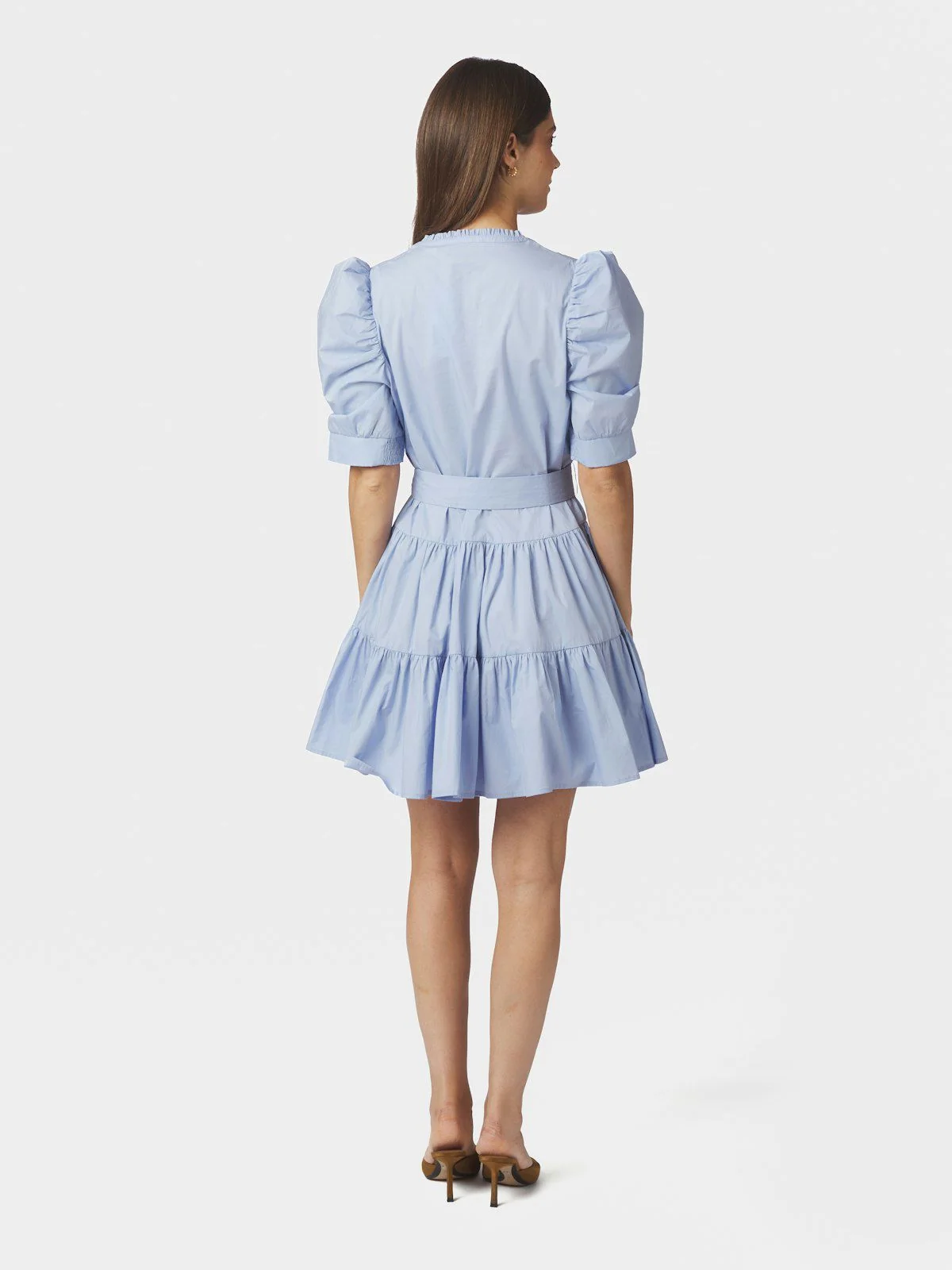 Tabbie Poplin Dress Light Blue - Image 3