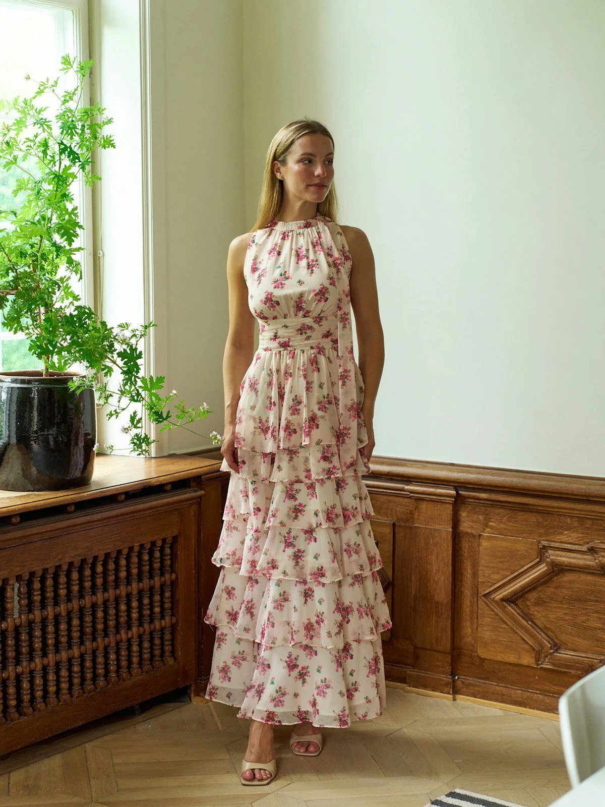 Marli Amazing Chiffon Rose Dress Rose - Image 2