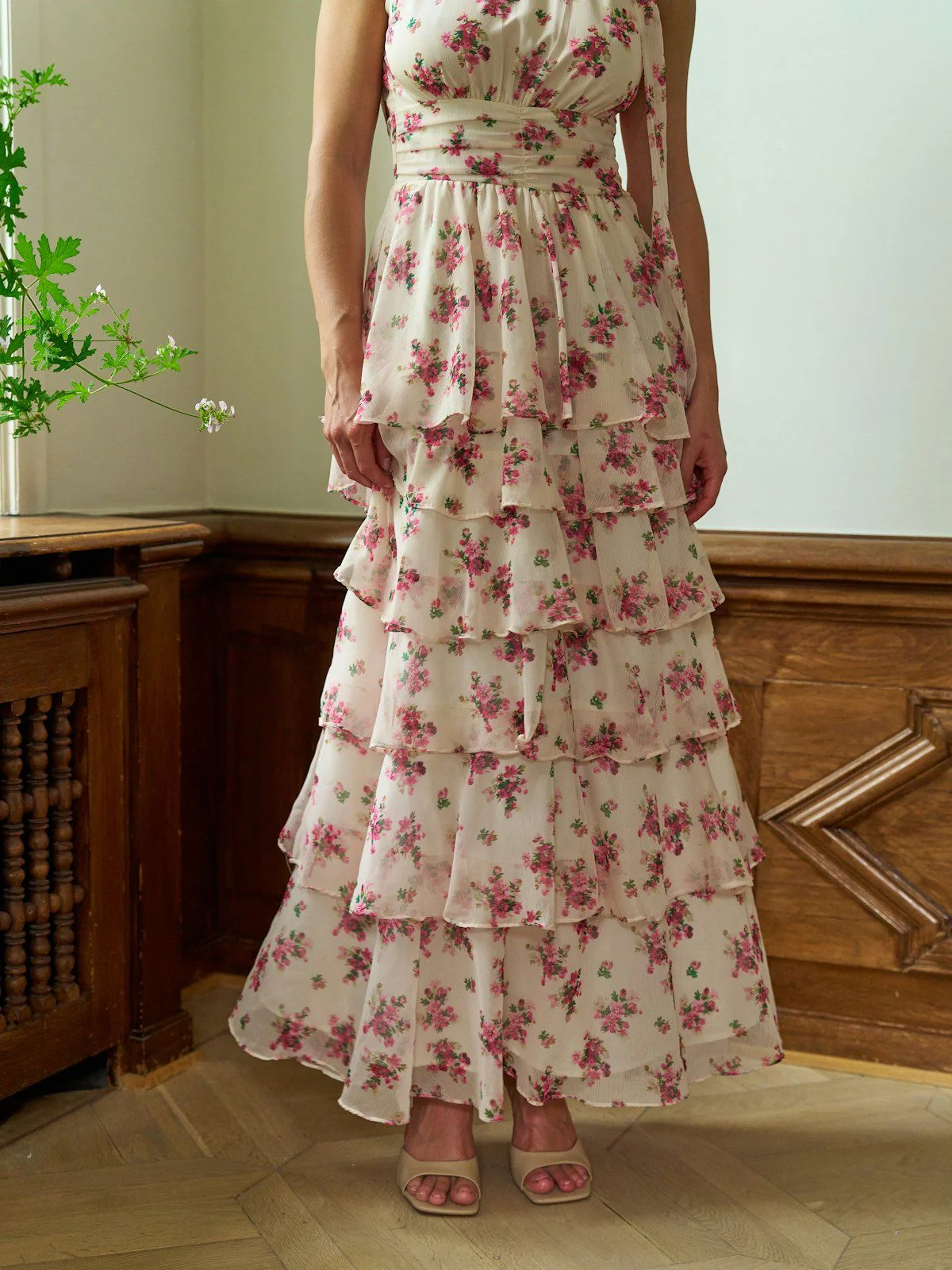 Marli Amazing Chiffon Rose Dress Rose - Image 4