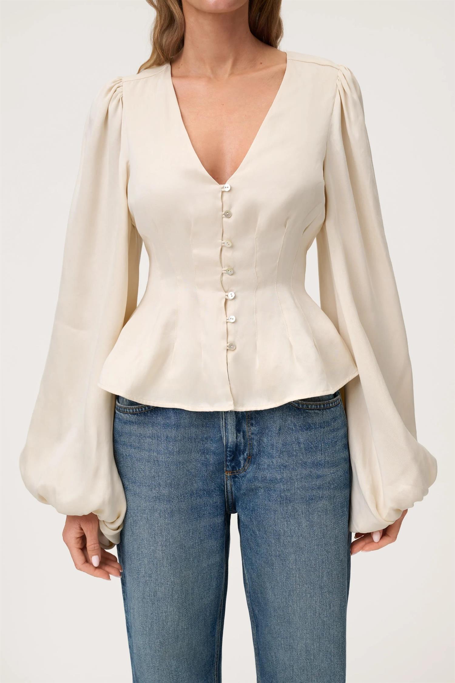 PALENA BLOUSE Ivory - Image 3