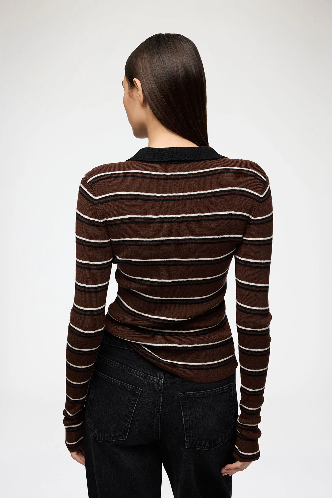 Mini Ribbed Merino Polo Multicolor - Image 4