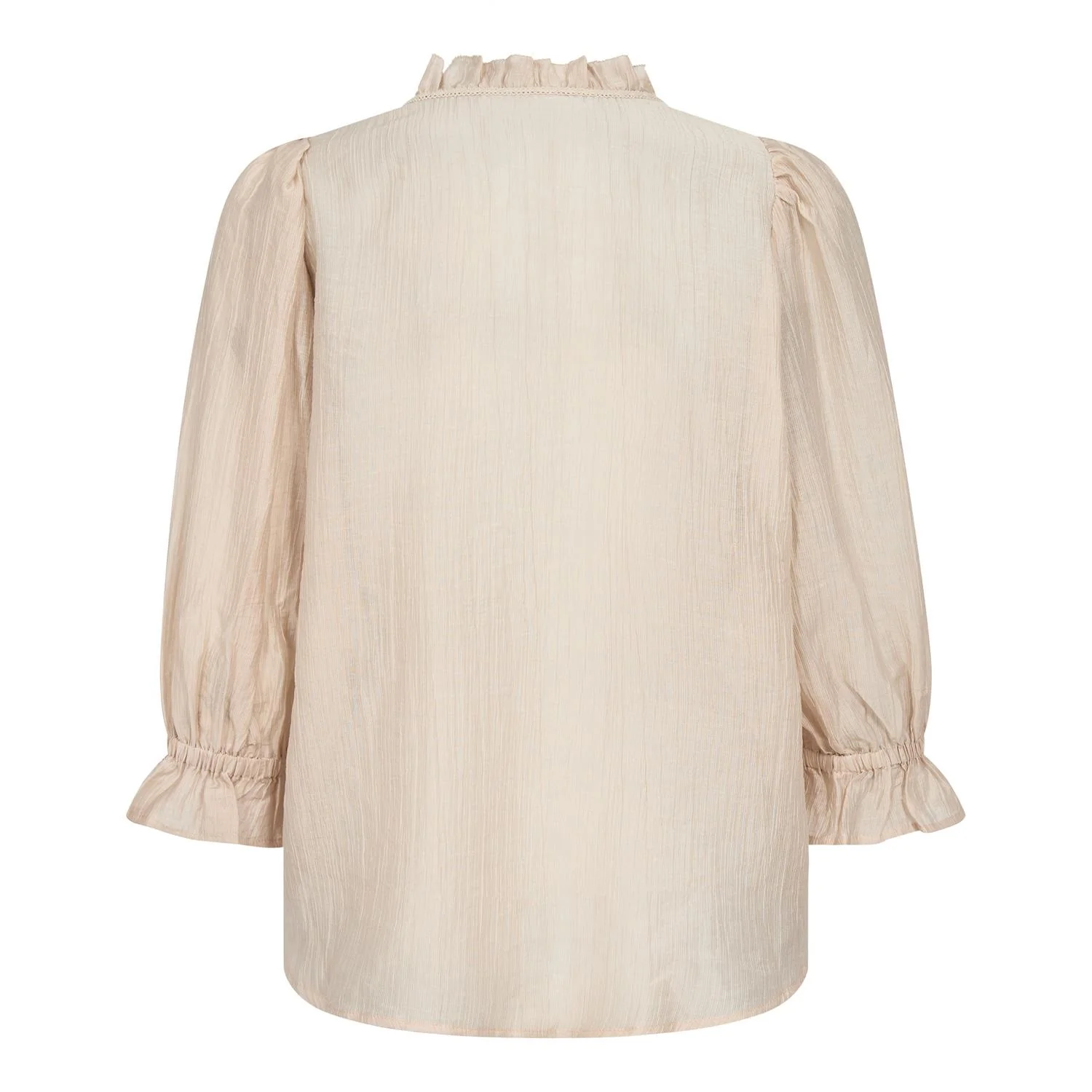 AviCC Lace SS V-Blouse Mink - Image 2