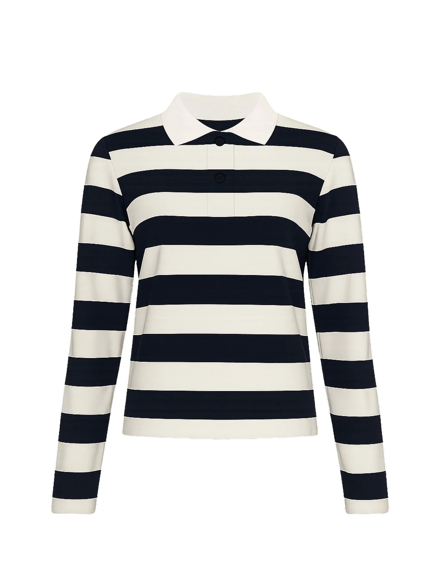 Grante Stripe Ls Polo Tee Navy