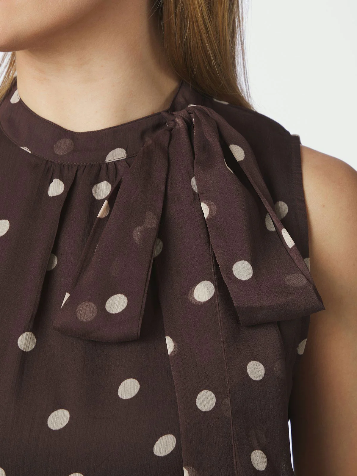Ansol Big Dot Top  Brown - Image 2