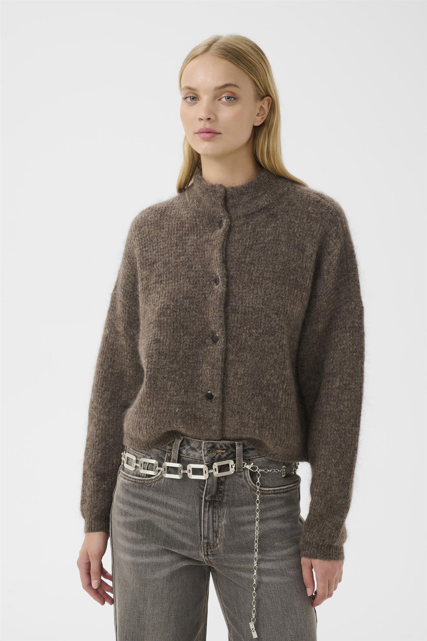 Debbie Cardigan Chestnut Melange - Image 3