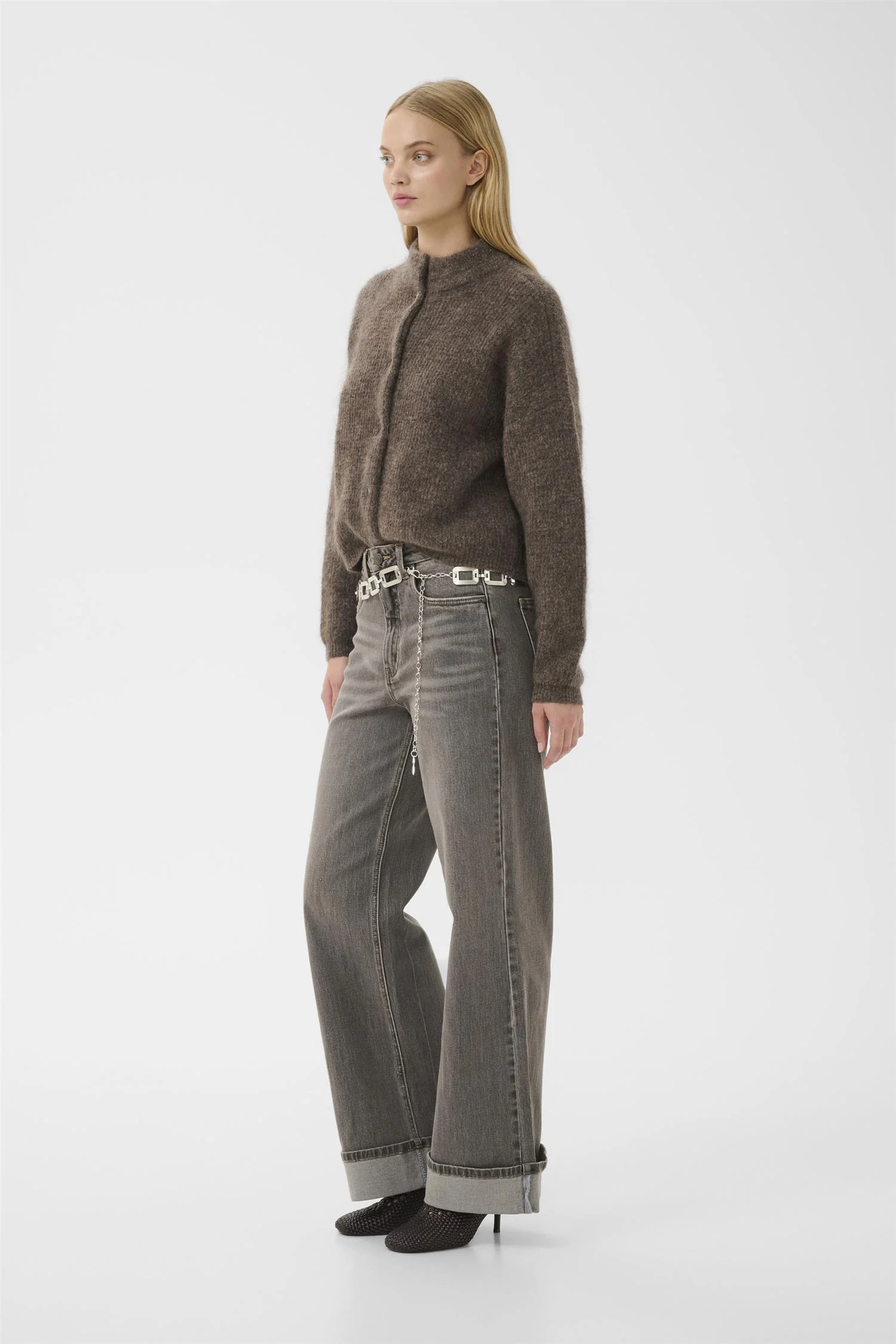 Debbie Cardigan Chestnut Melange - Image 4
