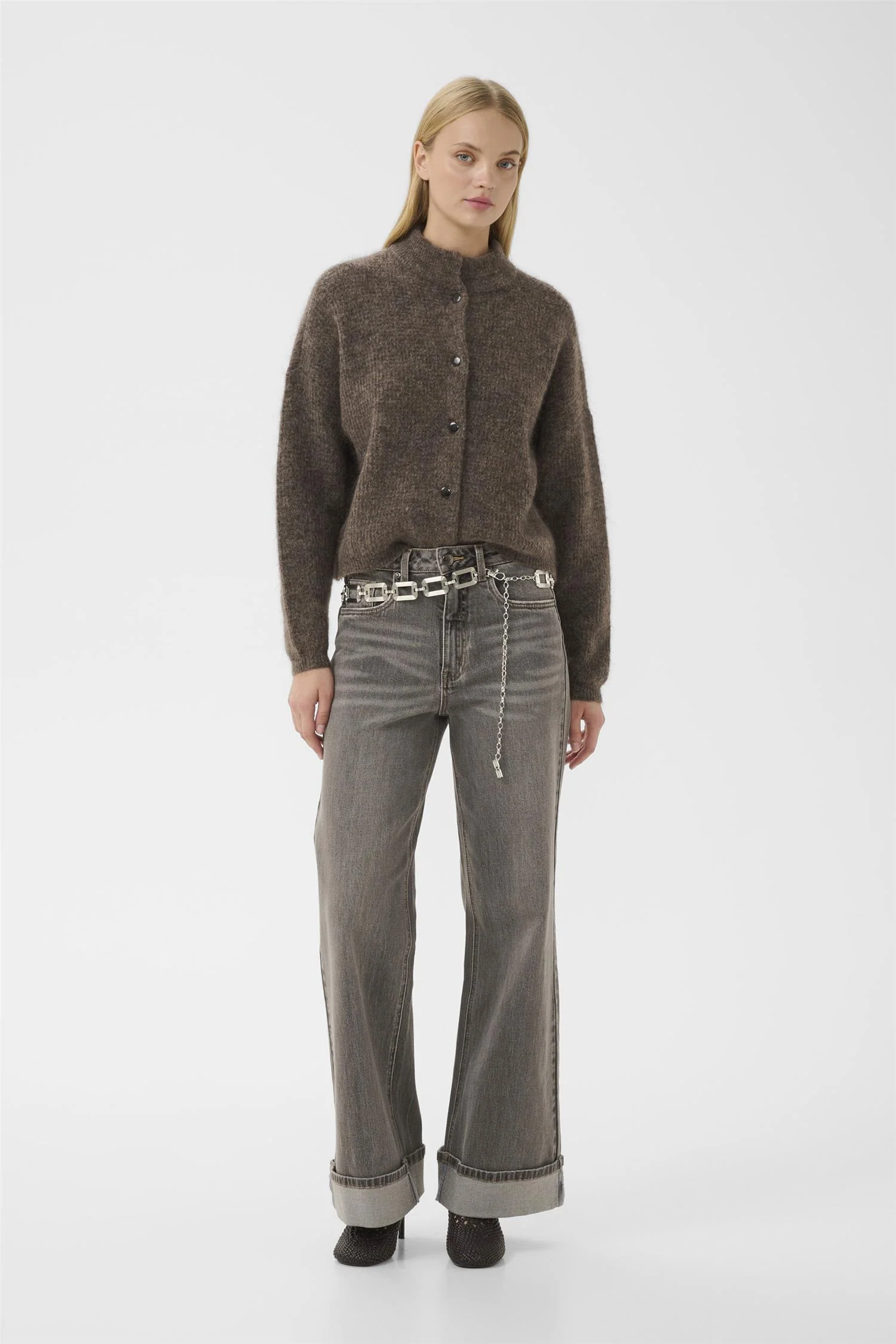 Debbie Cardigan Chestnut Melange - Image 7