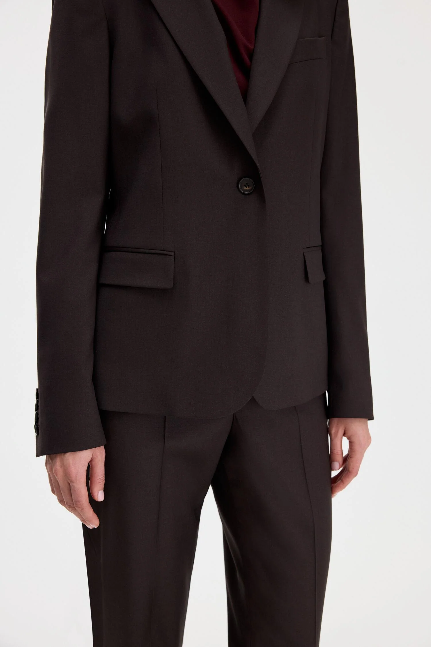sasha cool wool blazer  Dark Chocolate - Image 5