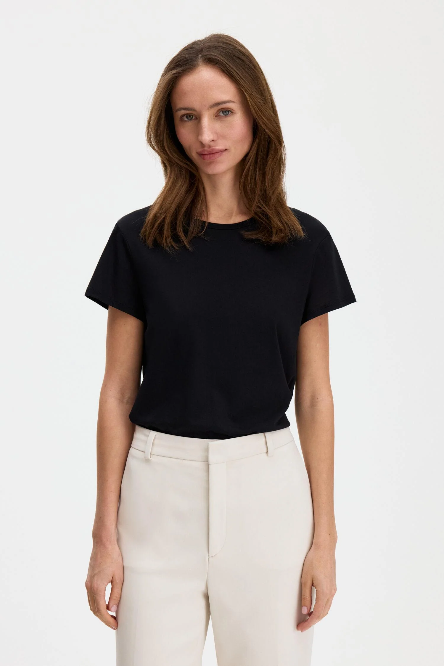 soft cotton tee  Black - Image 2