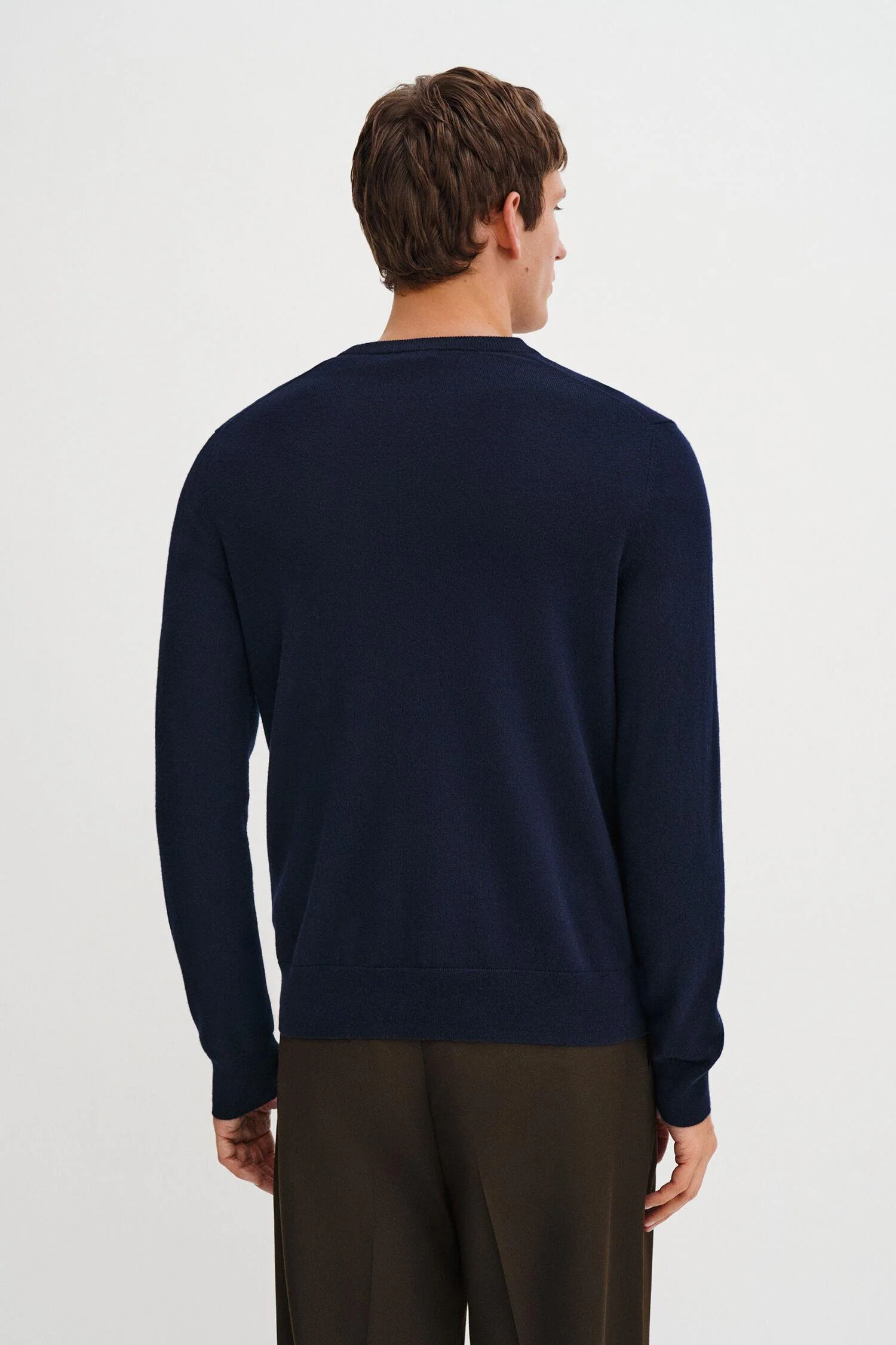 cotton merino sweater Navy - Image 3