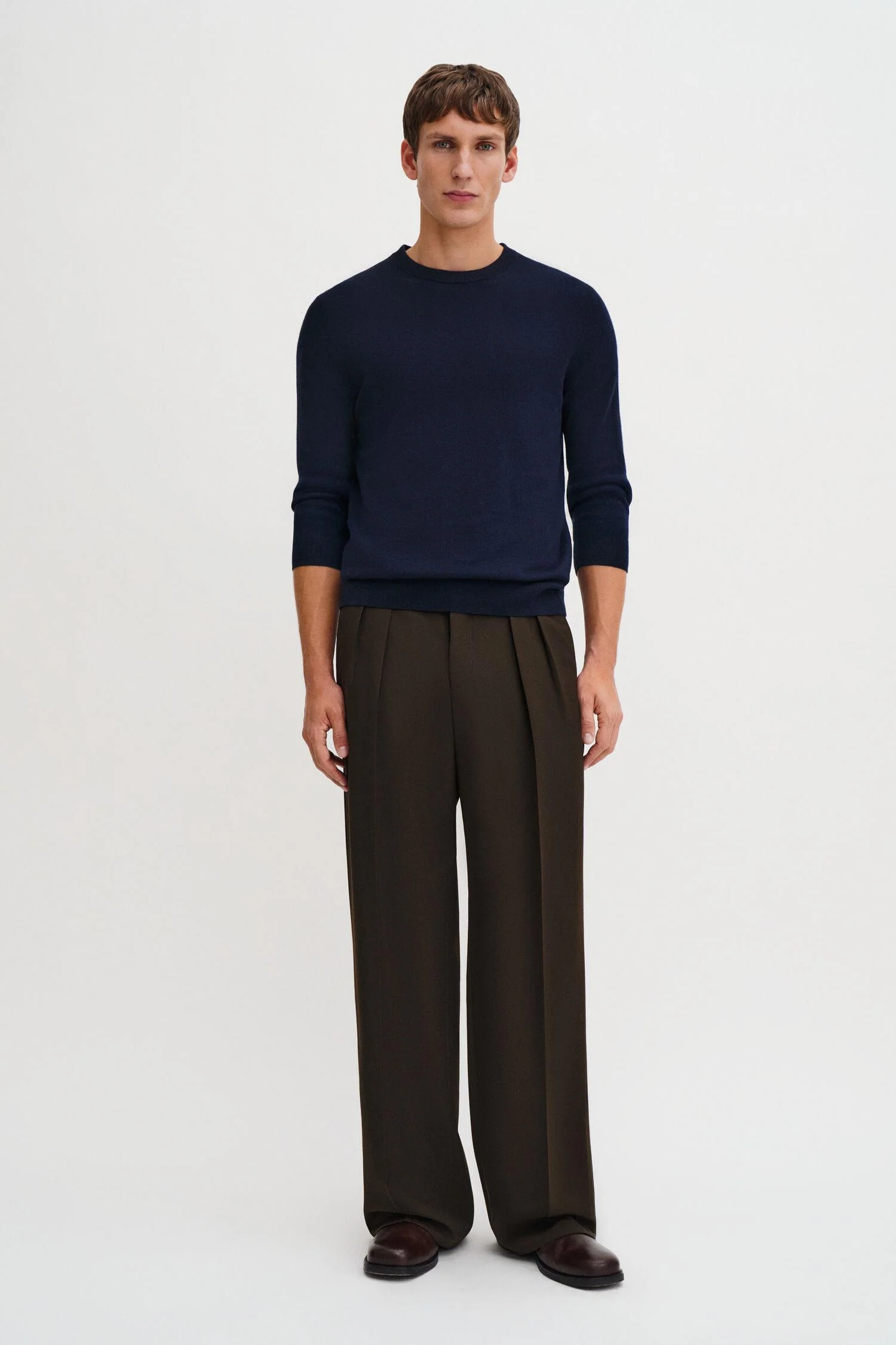 cotton merino sweater Navy - Image 4