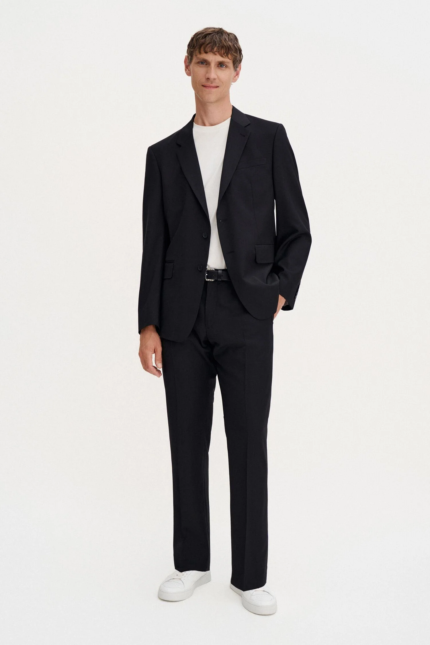 slim tapered wool trousers Black - Image 2