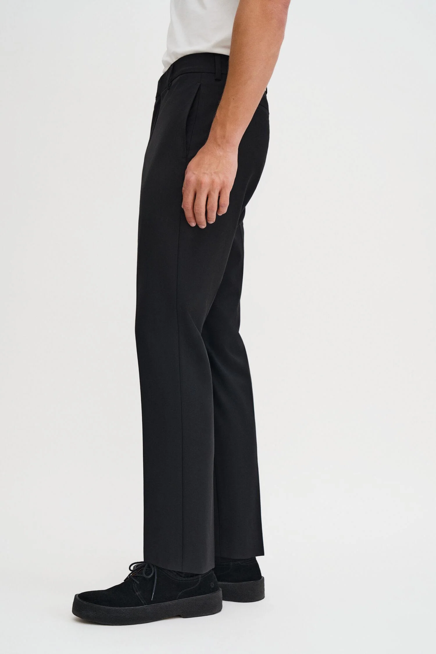 slim tapered wool trousers Black - Image 3