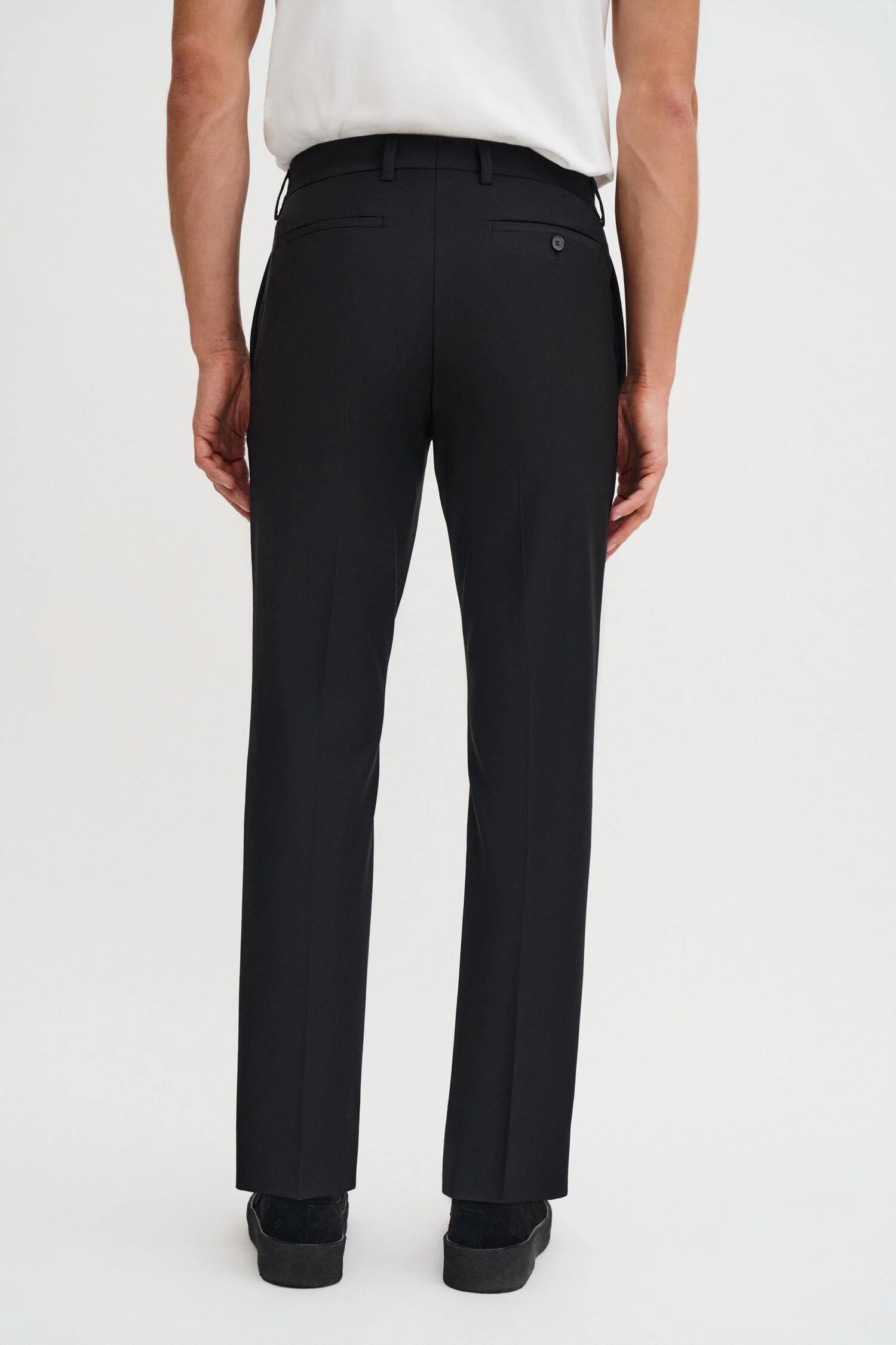 slim tapered wool trousers Black - Image 4