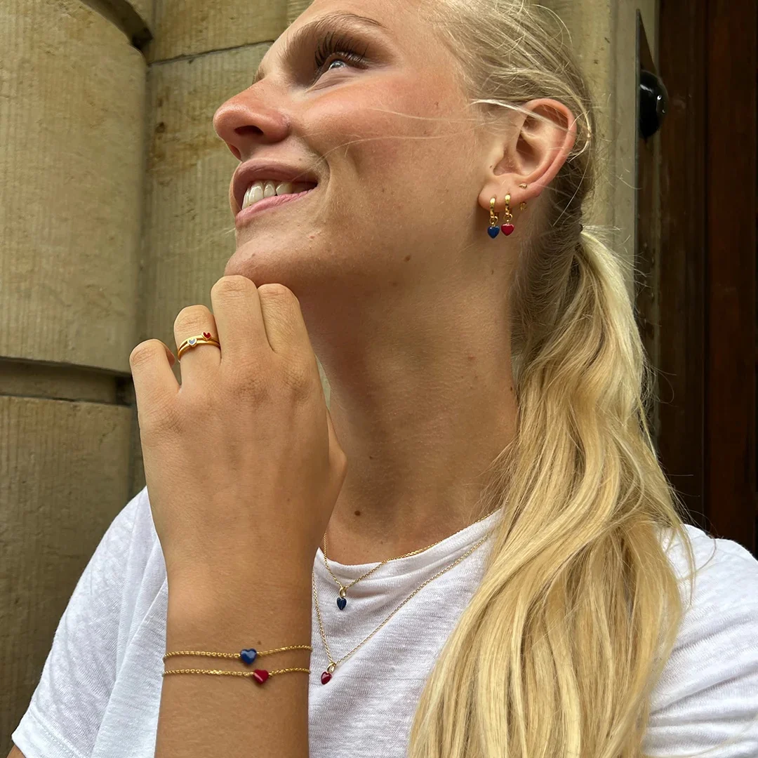 ENAMEL HOOPS AMORE Bordeaux - Image 3