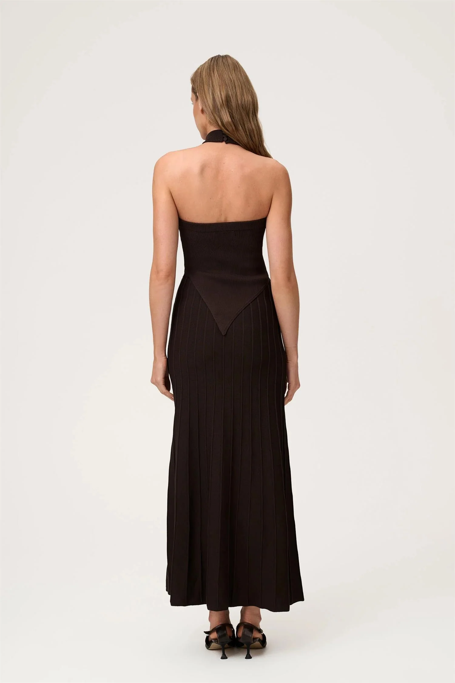 LAUSANNE HALTERNECK DRESS Espresso - Image 2