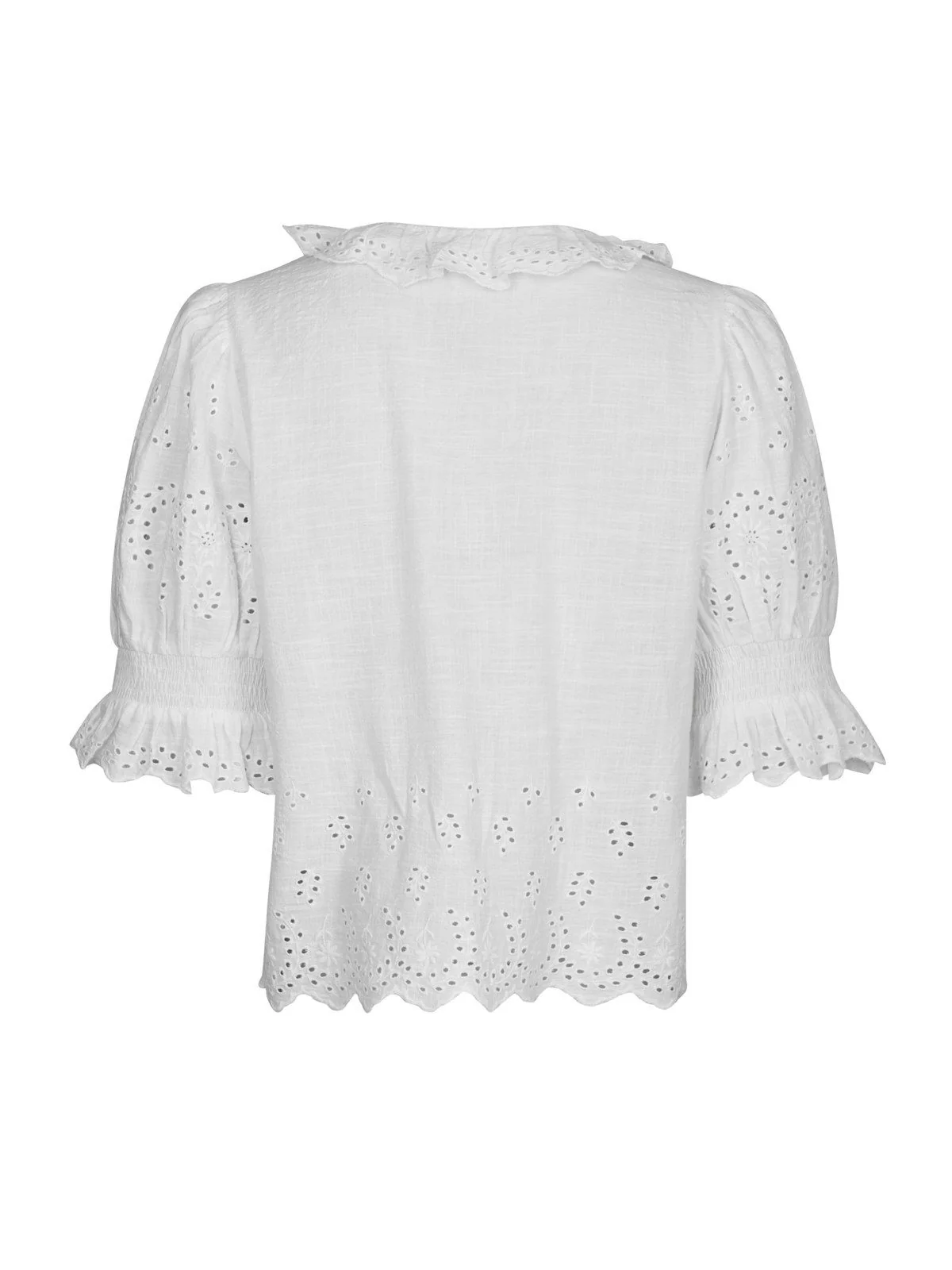 Talise Emb Blouse White - Image 6