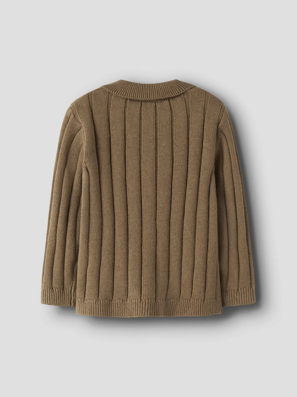 Nmmlomon Ls Loose Knit Polo Lil  Lysebrun - Image 5