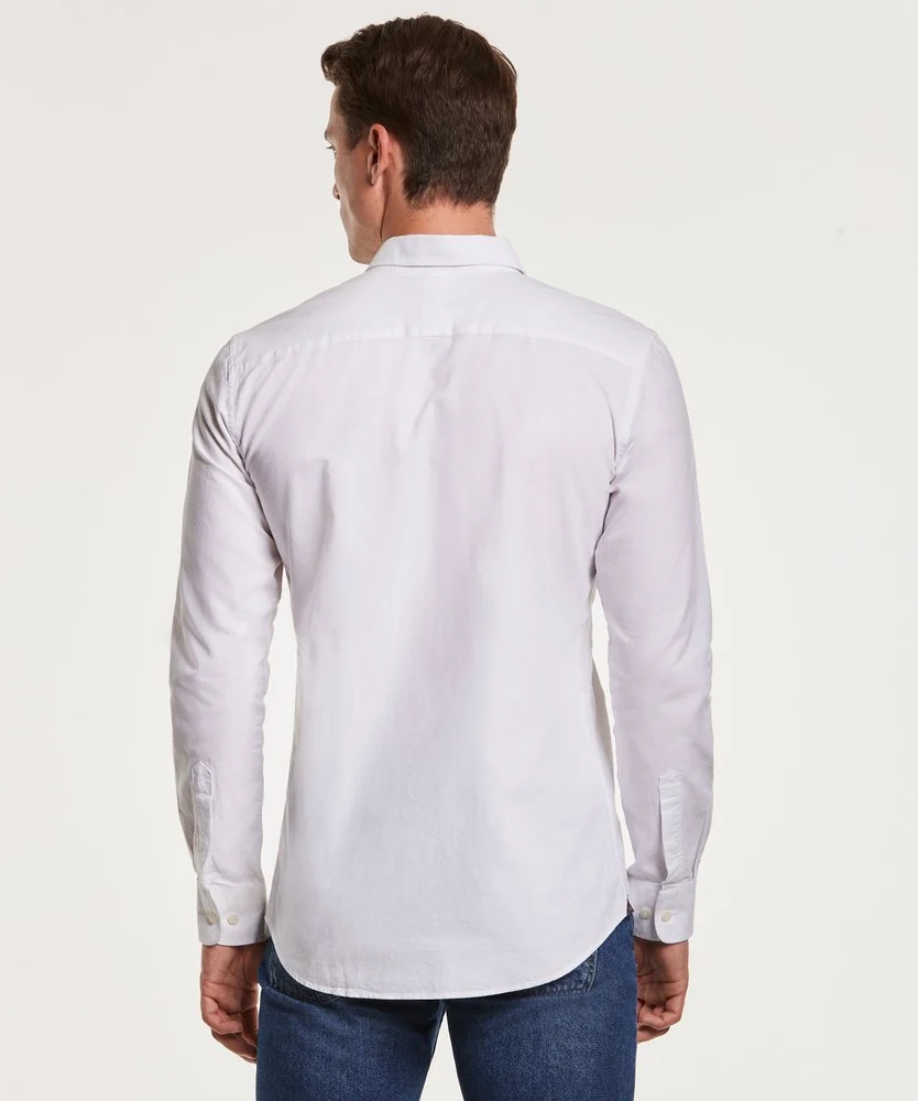 OXFORD BUTTON DOWN  White - Image 4