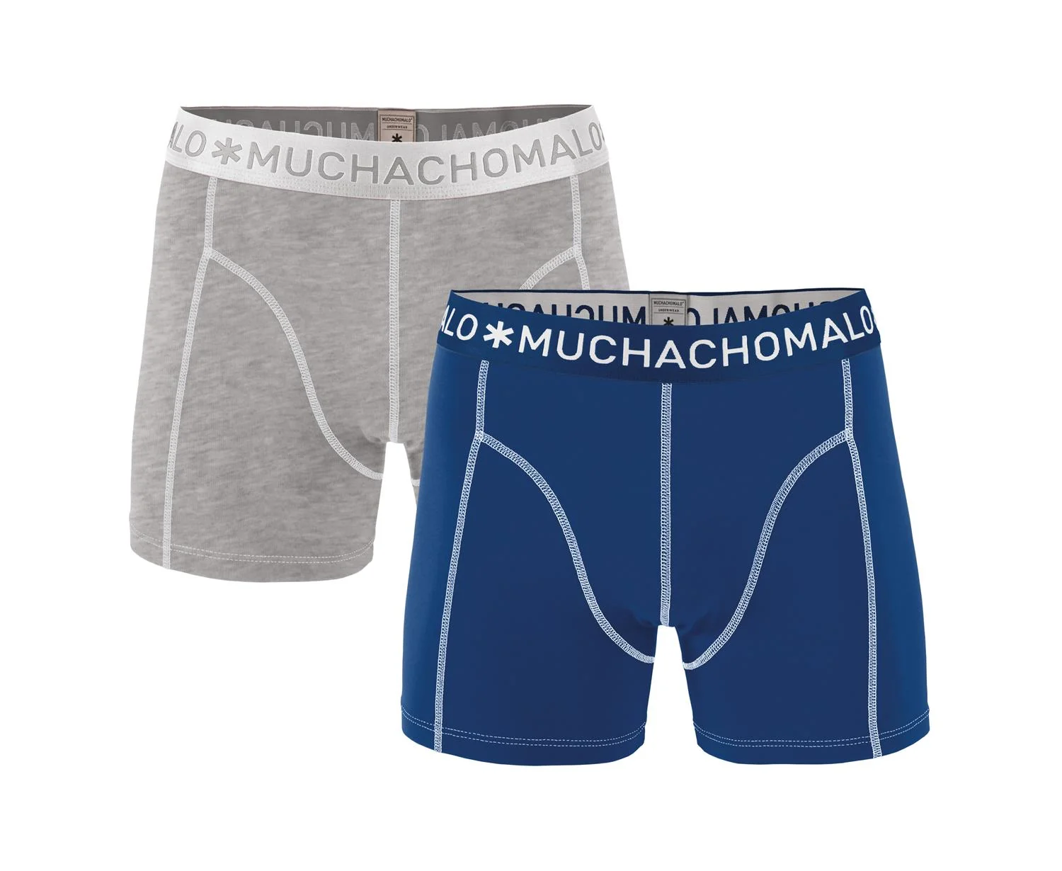 BOXERS SOLID 2PK Grey/Blue