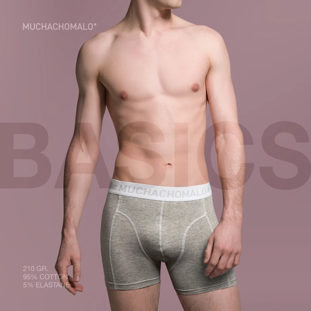 BOXERS SOLID 2PK Grey/Blue - Image 3