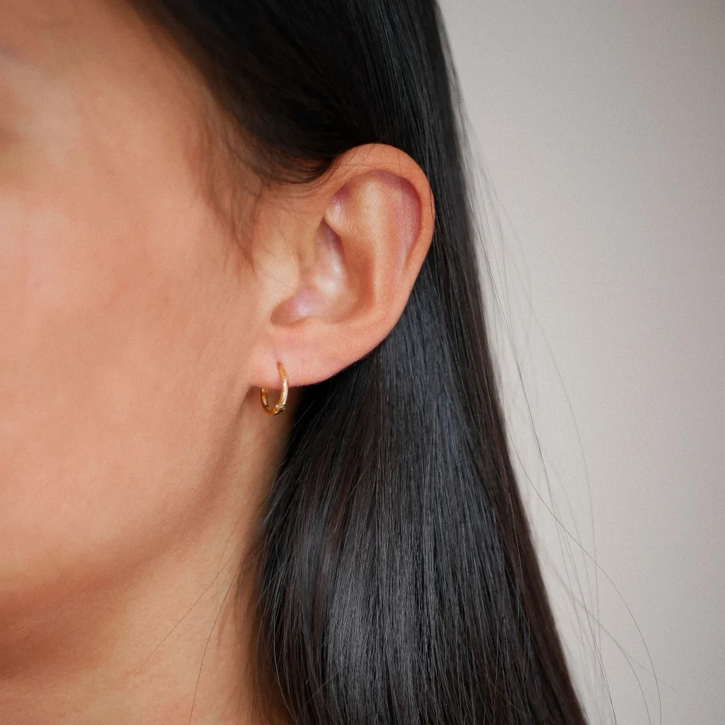 HOOPS CLASSIC 10 MM Gold-Plated Sterling Silver - Image 2